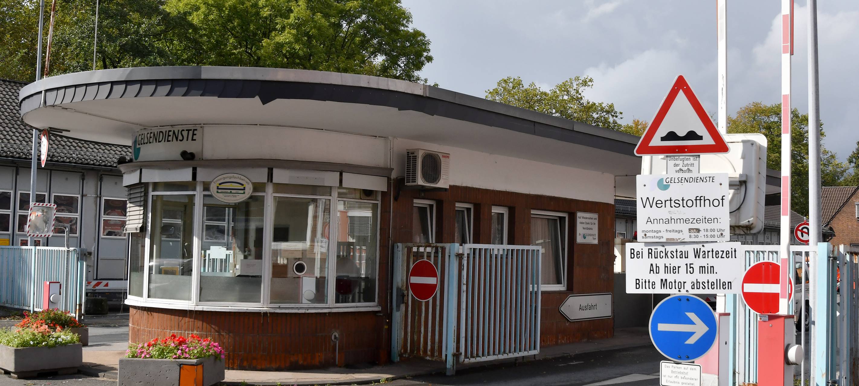 Der Wertstoffhof an der Adenauerallee in Gelsenkirchen