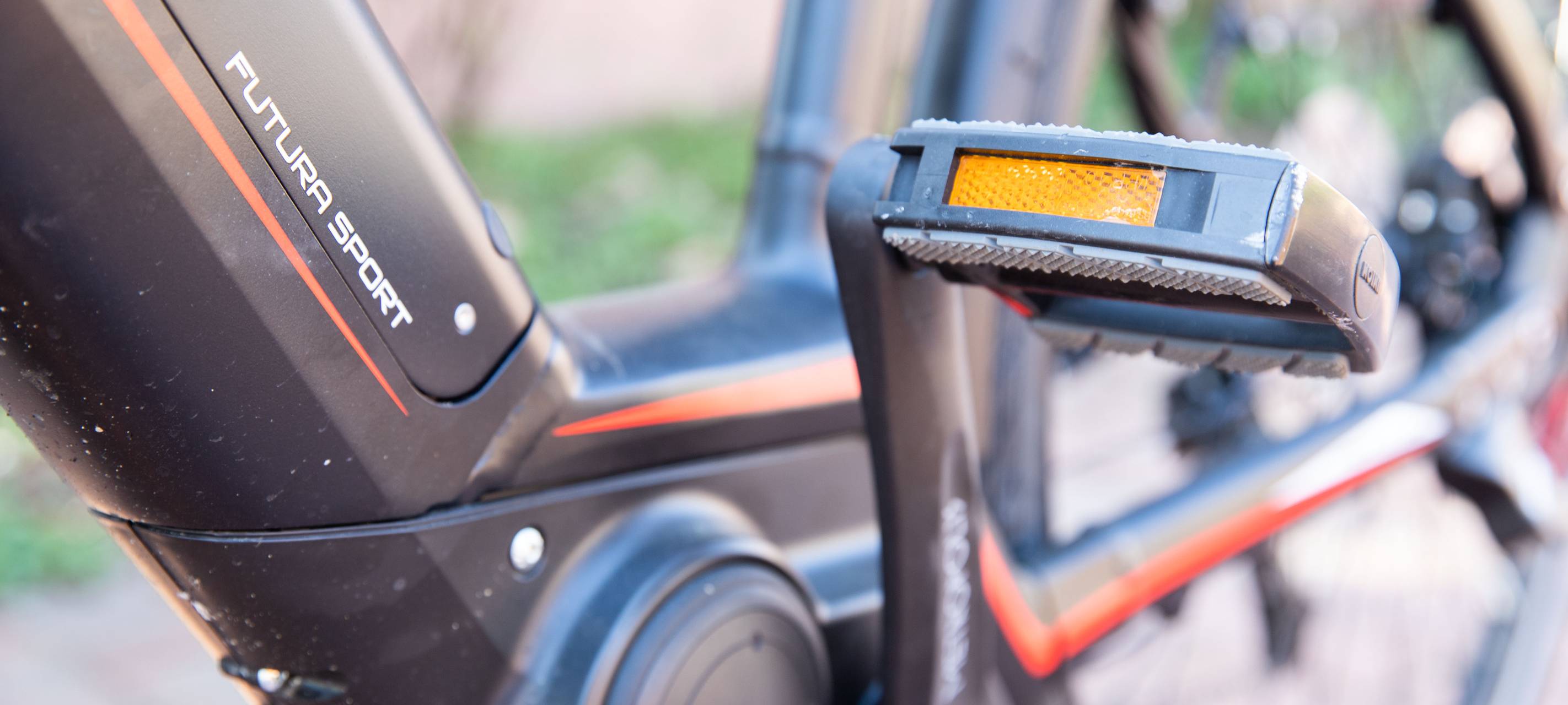 Ein Bild einer Pedale eines Pedelecs.