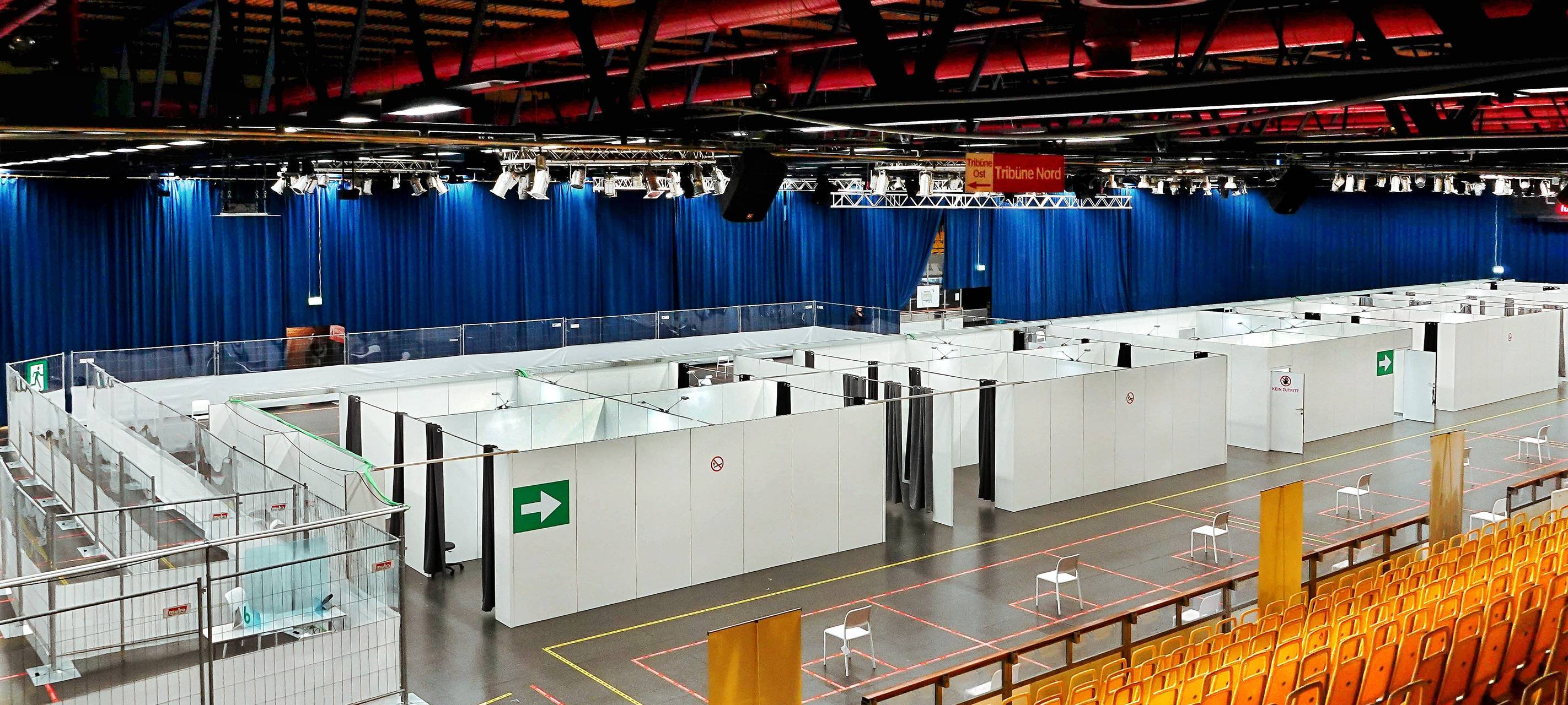 Das Impfzentrum in der Gelsenkirchener Emscher-Lippe-Halle