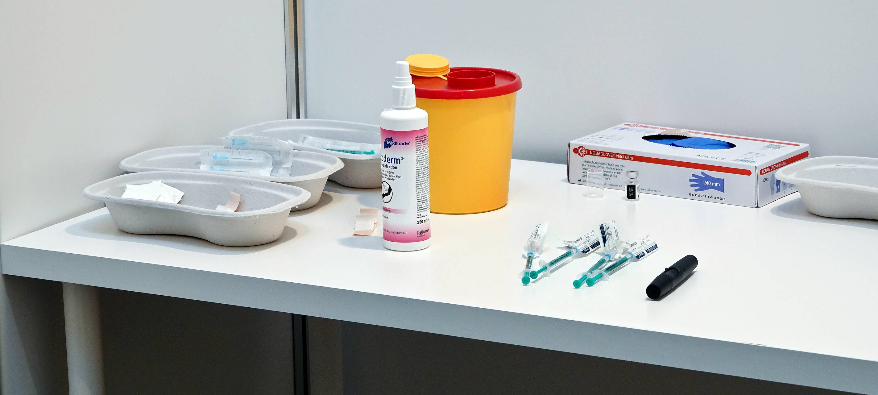 Utensilien zur Impfung