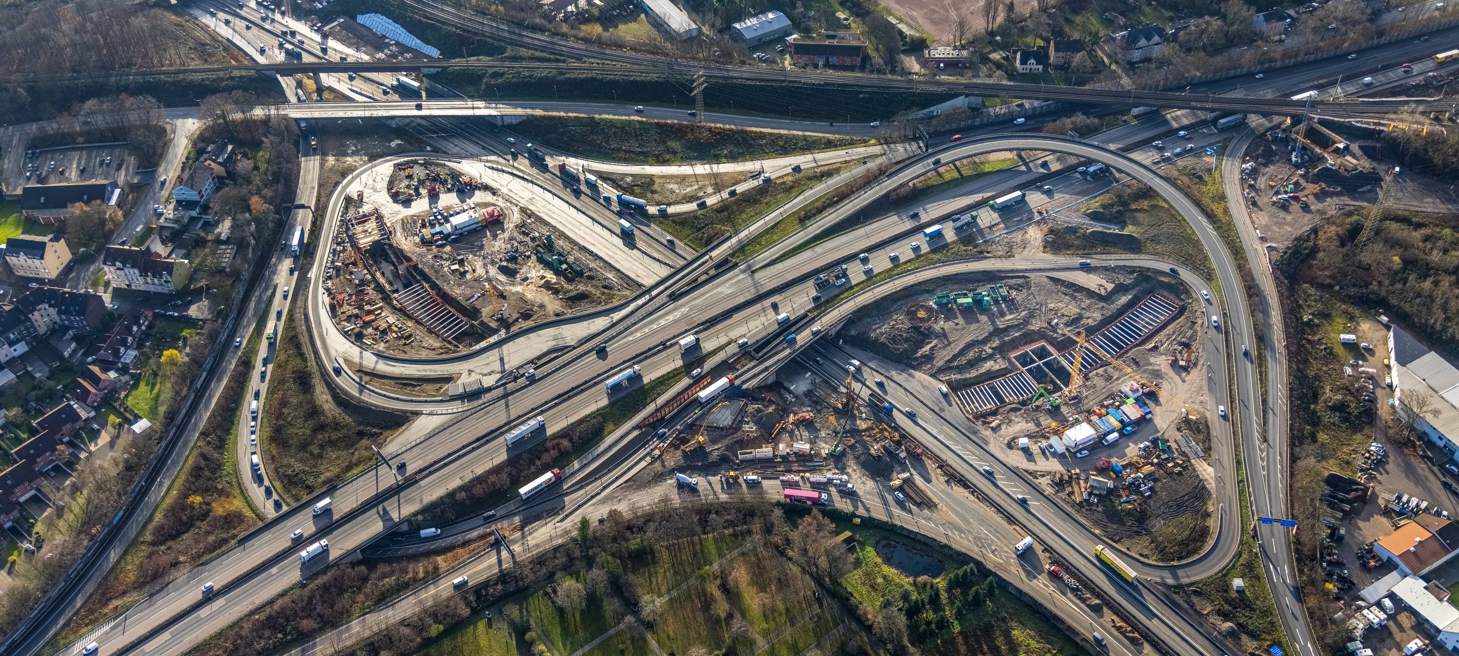 Die A43-Großbaustelle im Autobahnkreuz Herne