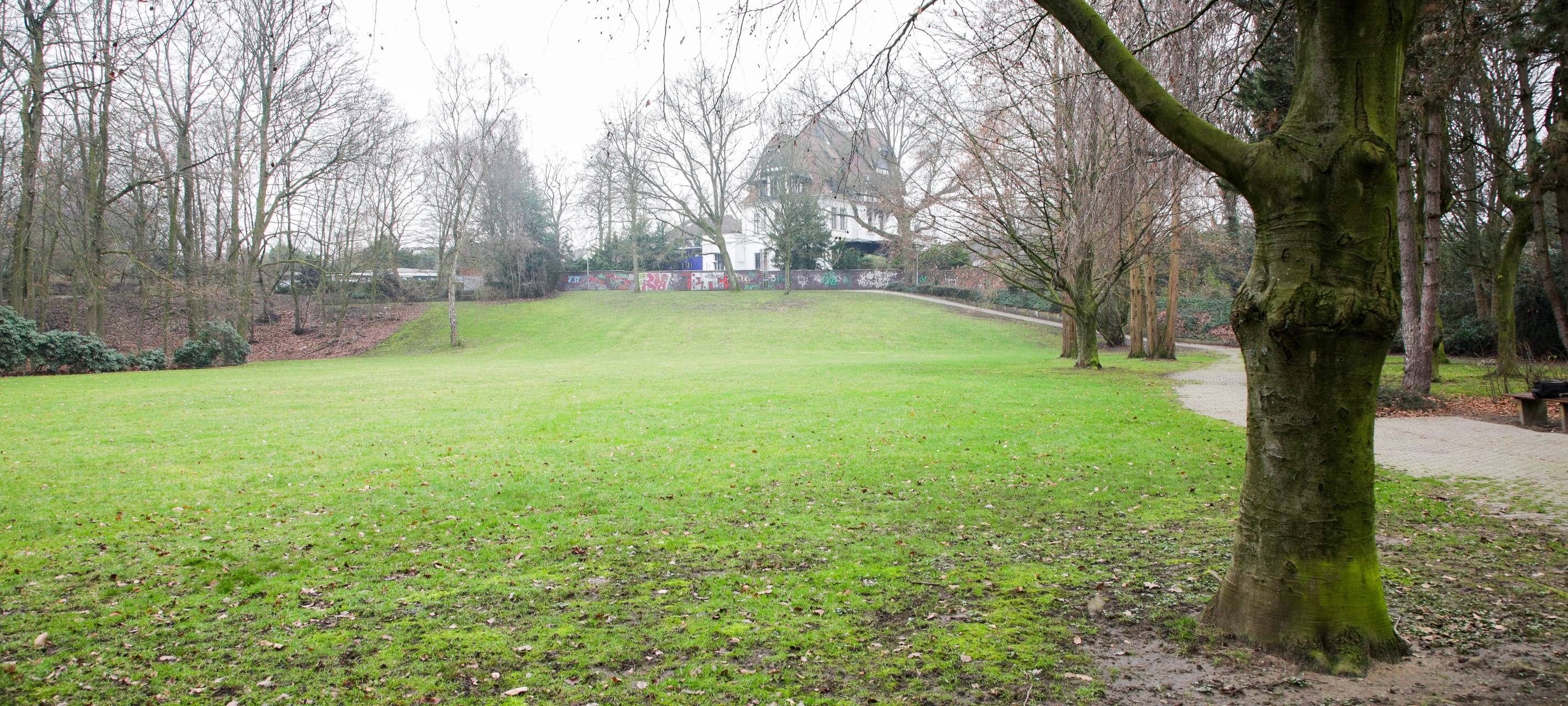 Der Park hinter der Villa Dickmann