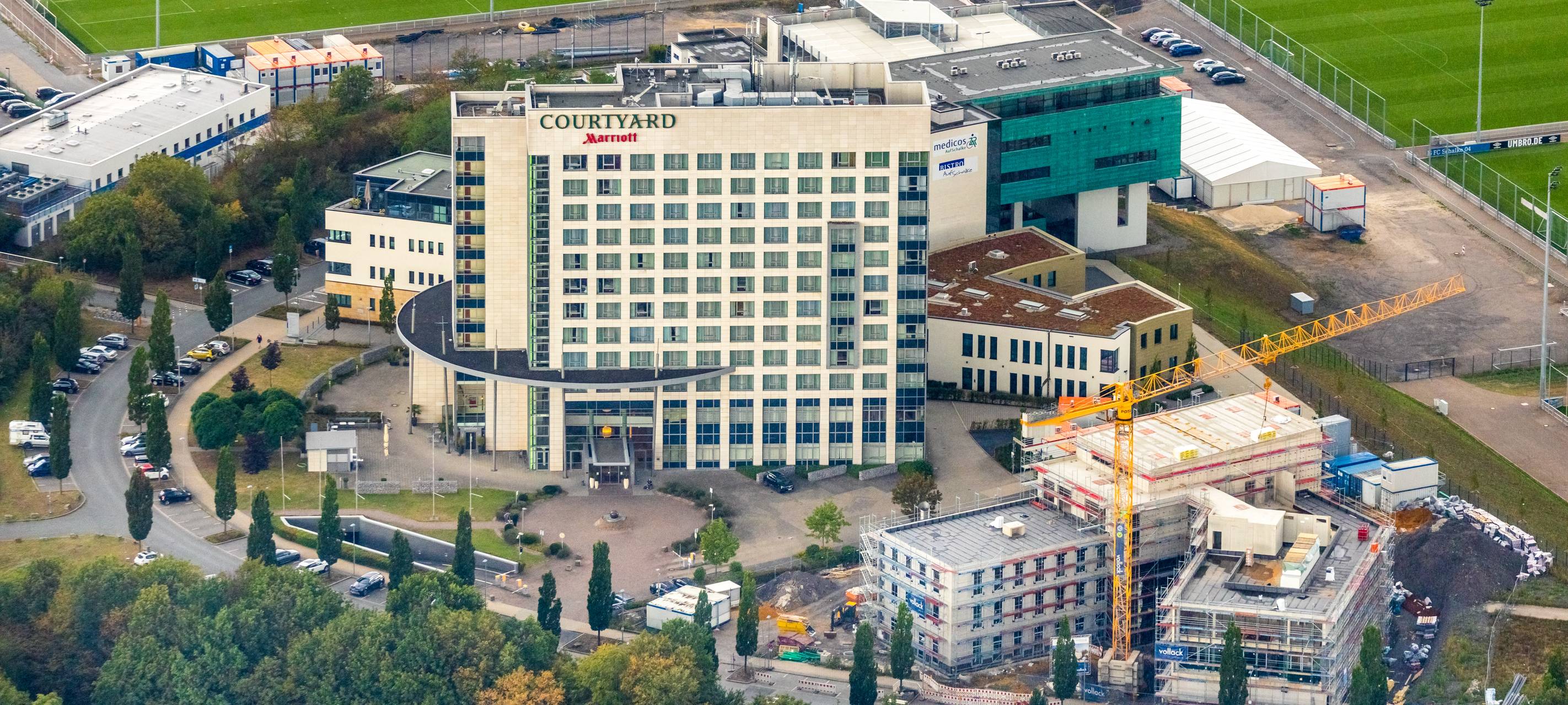 Luftbild vom Hotel auf Schalke in Gelsenkirchen
