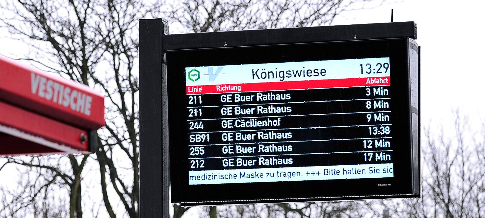 Digitale Anzeigetafeln für die Vestische