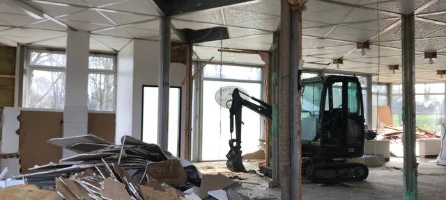 Entkernungsarbeiten im alten Bürgerhaus Batenbrock in Bottrop