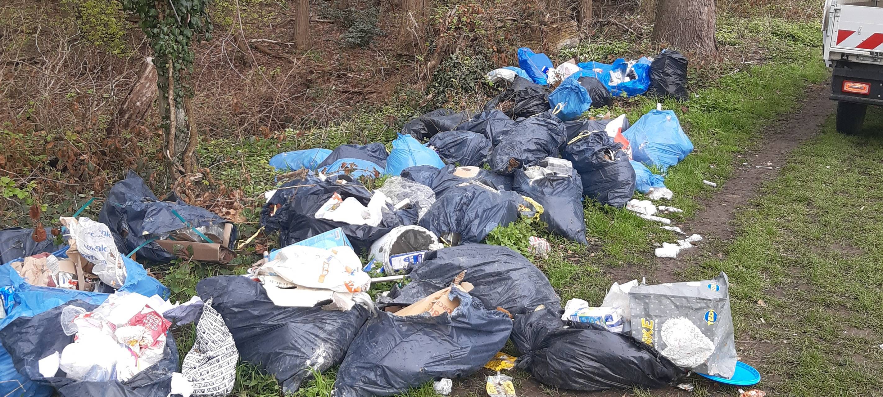 Illegale Müllkippe an der Hegestraße in Gladbeck