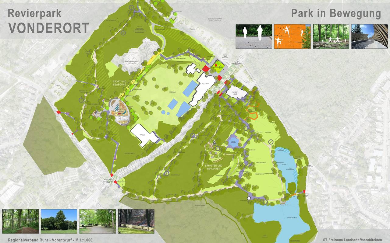 Entwurf für den Umbau des Revierparks Vonderort