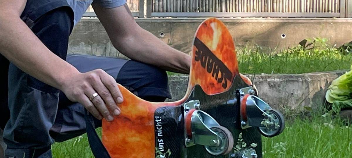 Schildkröte Helmuth aus der ZOOM-Erlebniswelt wieder mobil