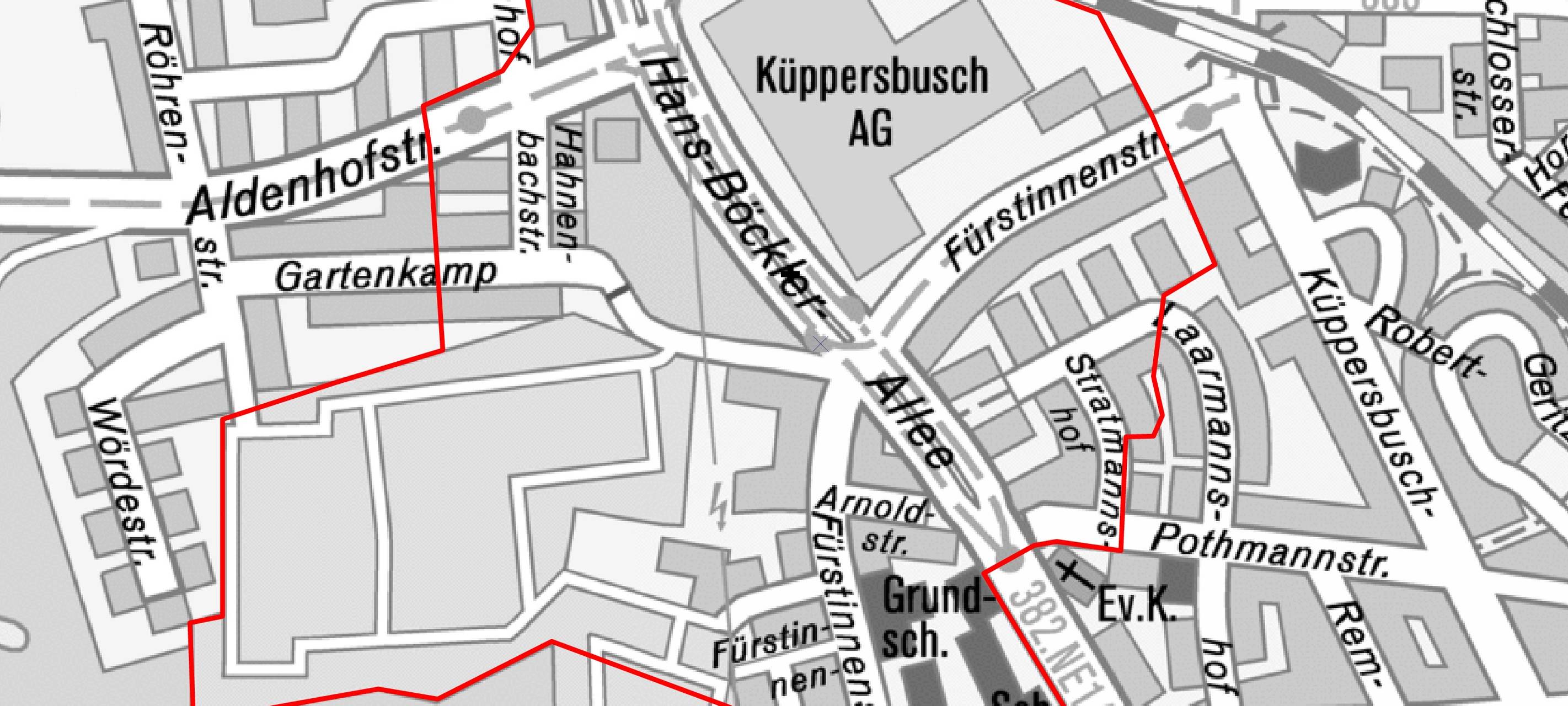 Karte der Bombenentschärfung in Gelsenkirchen-Feldmark