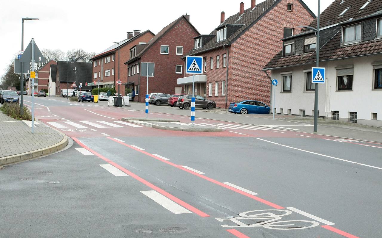 Die ausgebaute Schneiderstraße in Bottrop-Grafenwald