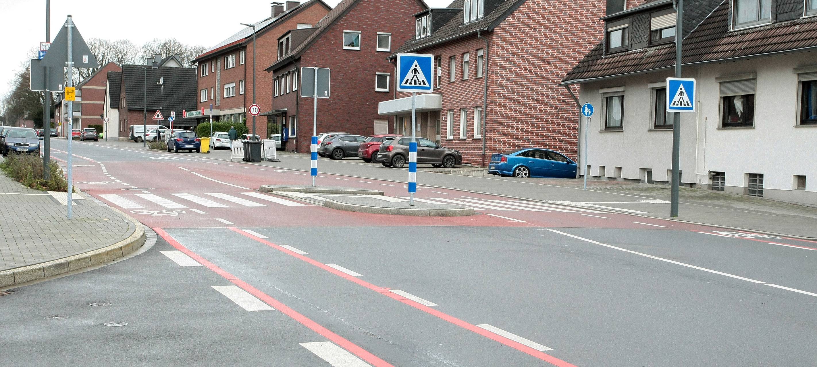 Die ausgebaute Schneiderstraße in Bottrop-Grafenwald