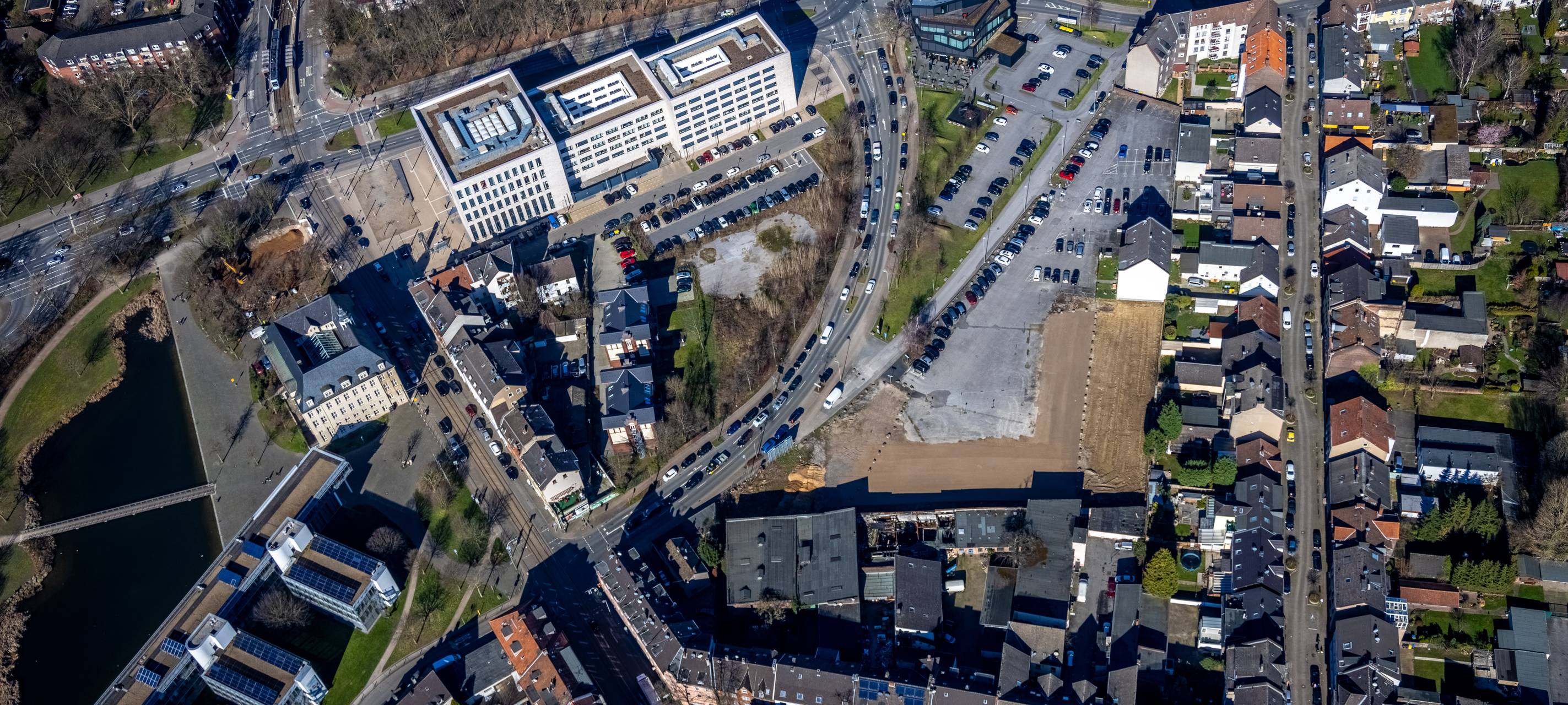 Das Justizzentrum Gelsenkirchen aus der Luft