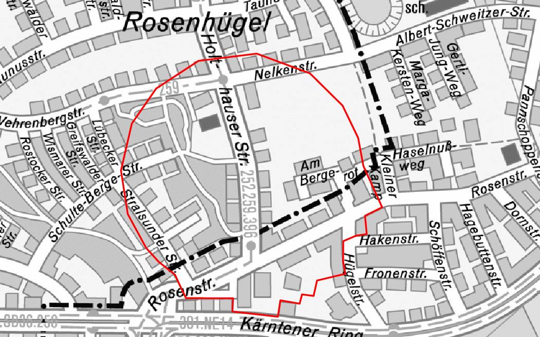 Karte der Bombenentschärfung in Gladbeck an der Holthauser Straße