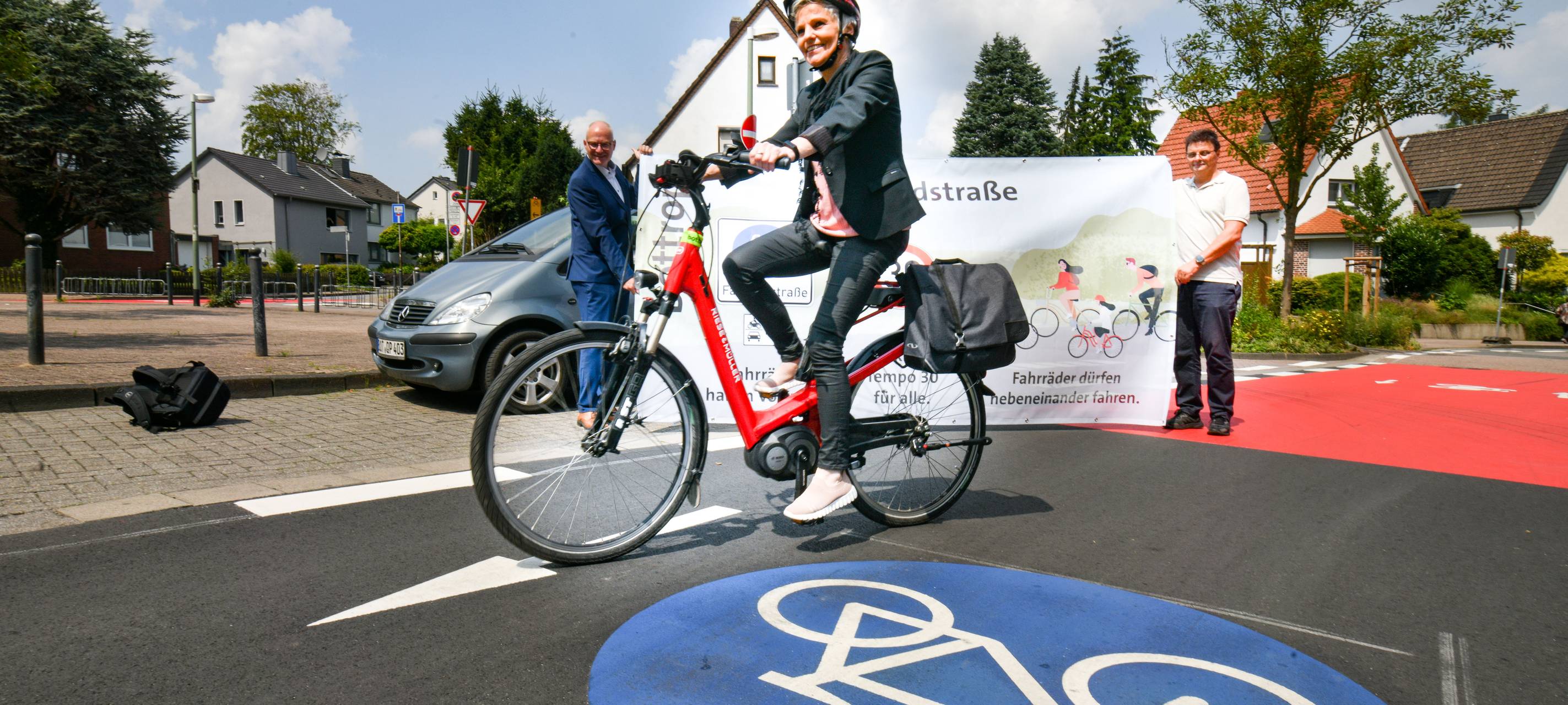 Fahrradstraße an der Schützenstraße in Bottrop