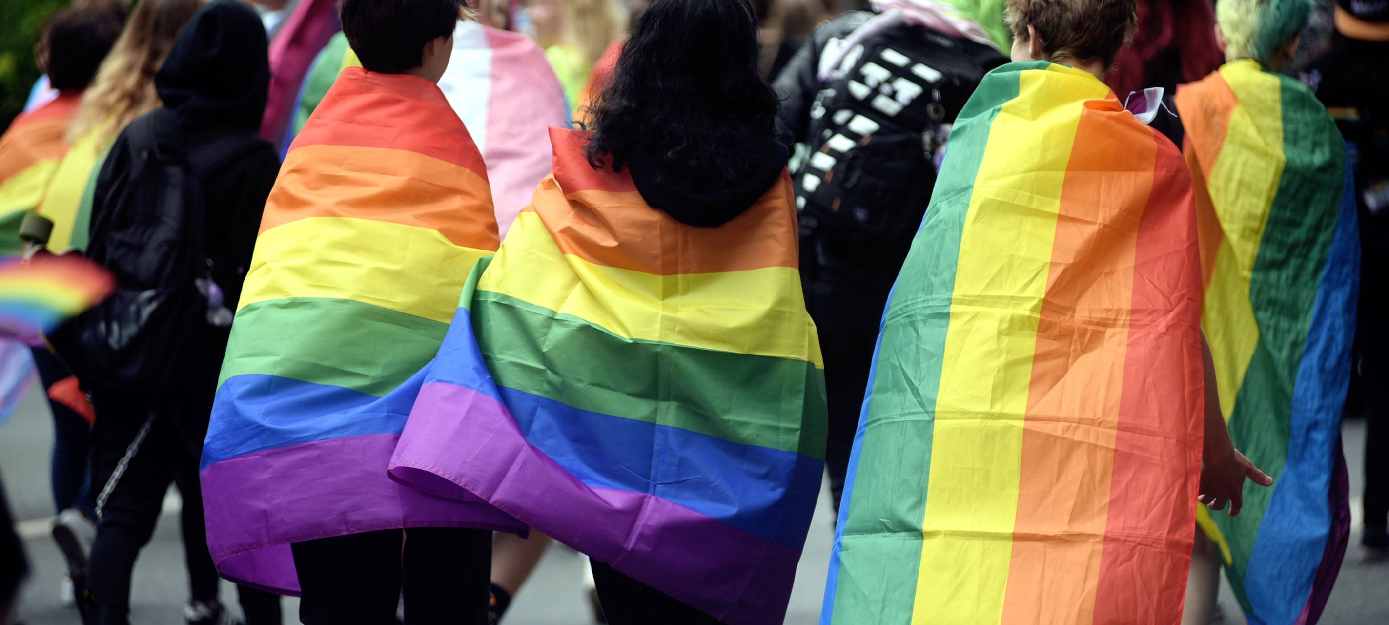Regenbogenflaggen auf dem CSD