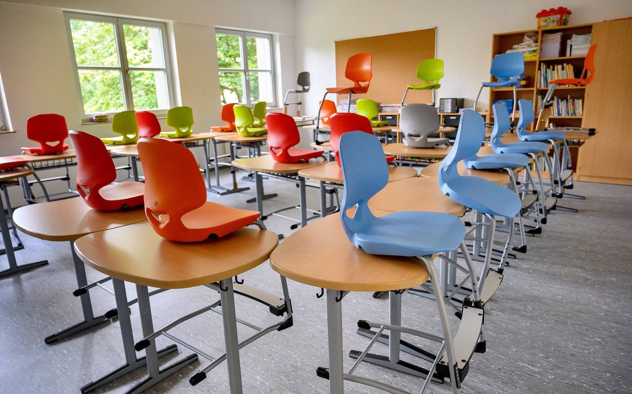 Klassenraum in der neuen Grundschule Caubstraße in Gelsenkirchen