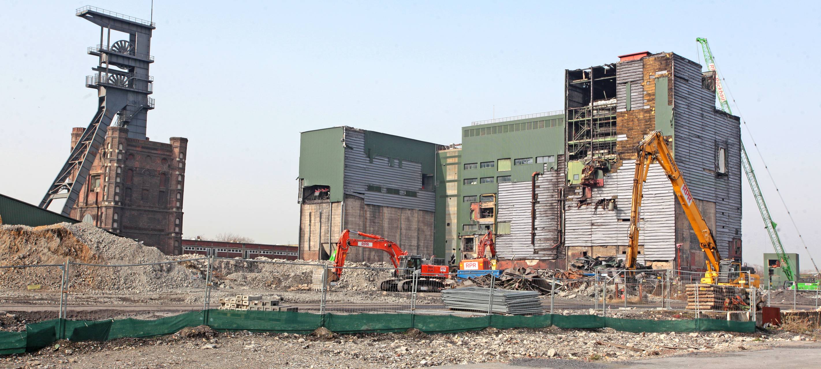 Abrissarbeiten an der alten Kohlenwäsche auf Prosper II