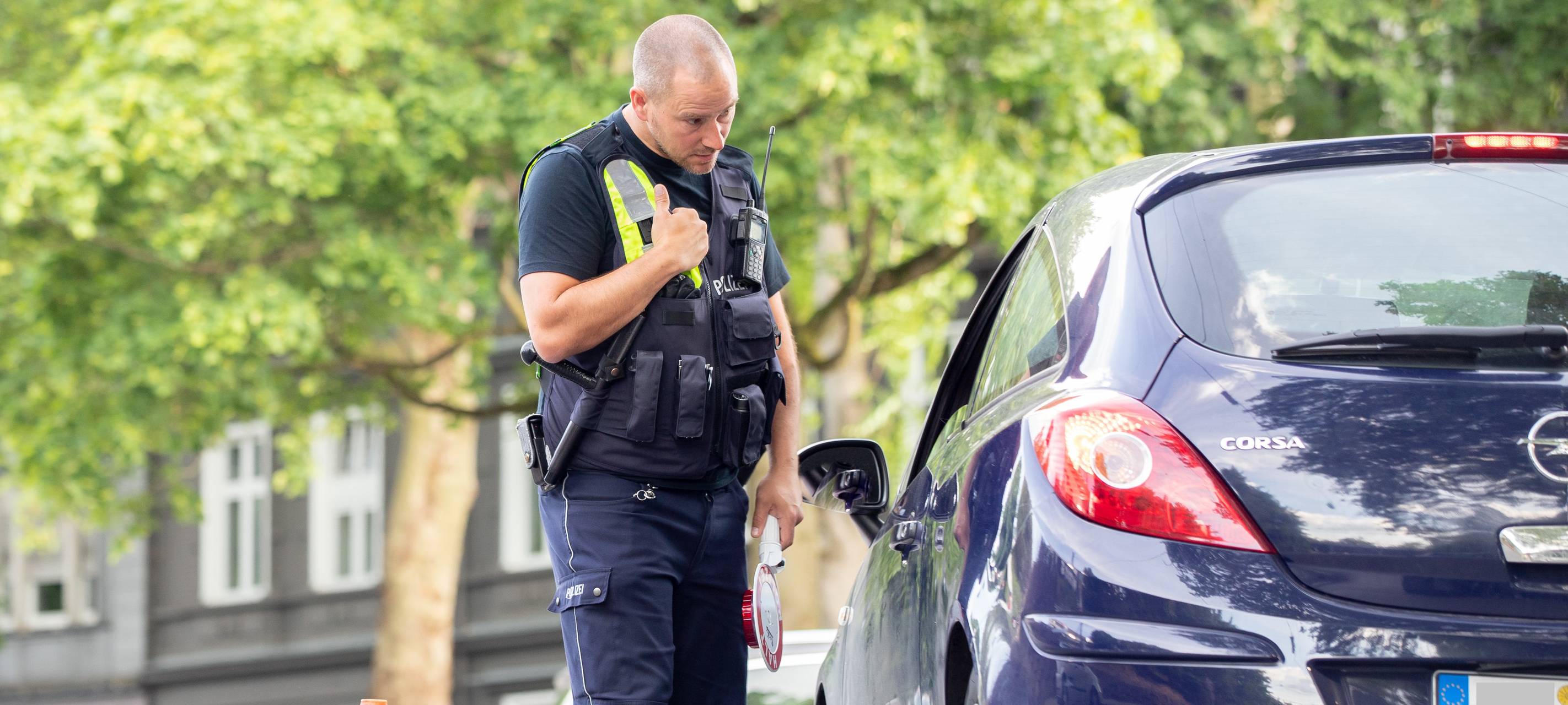 Bild einer Verkehrskontrolle der Polizei