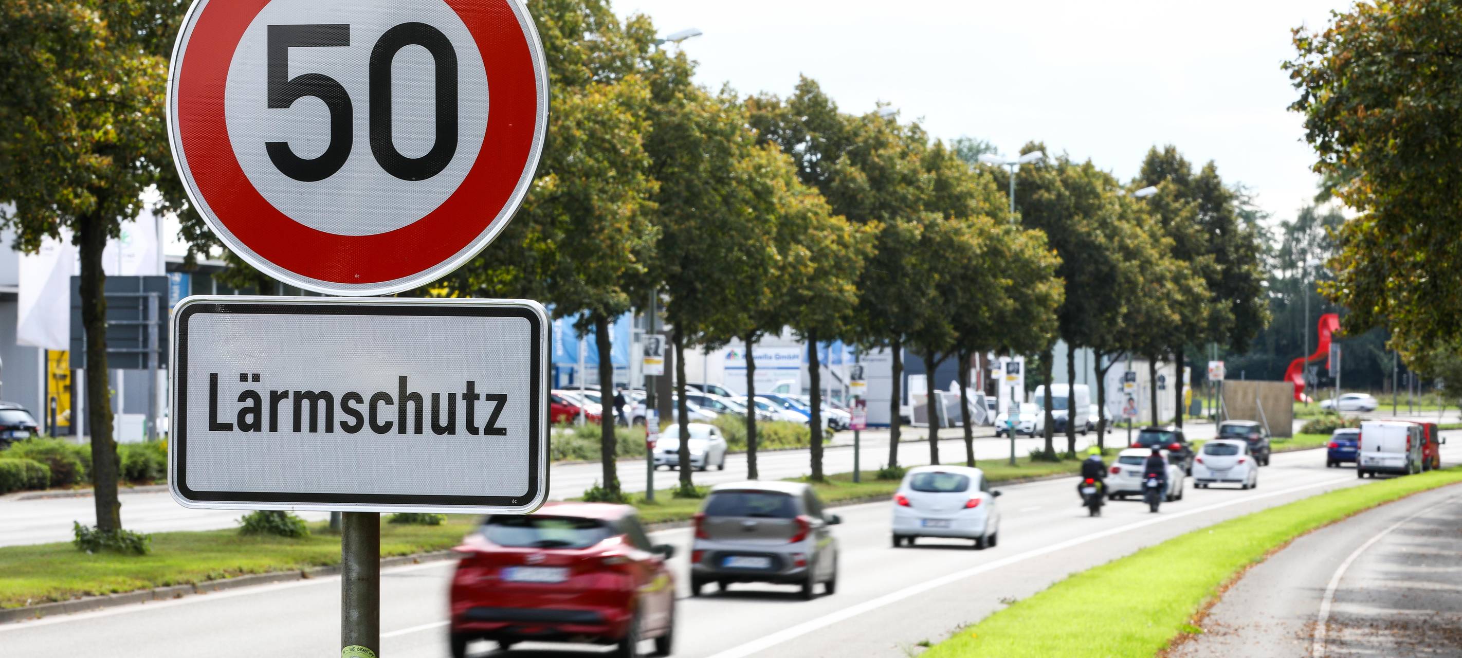 Tempo 50-Schild an der Kirchhellener Straße