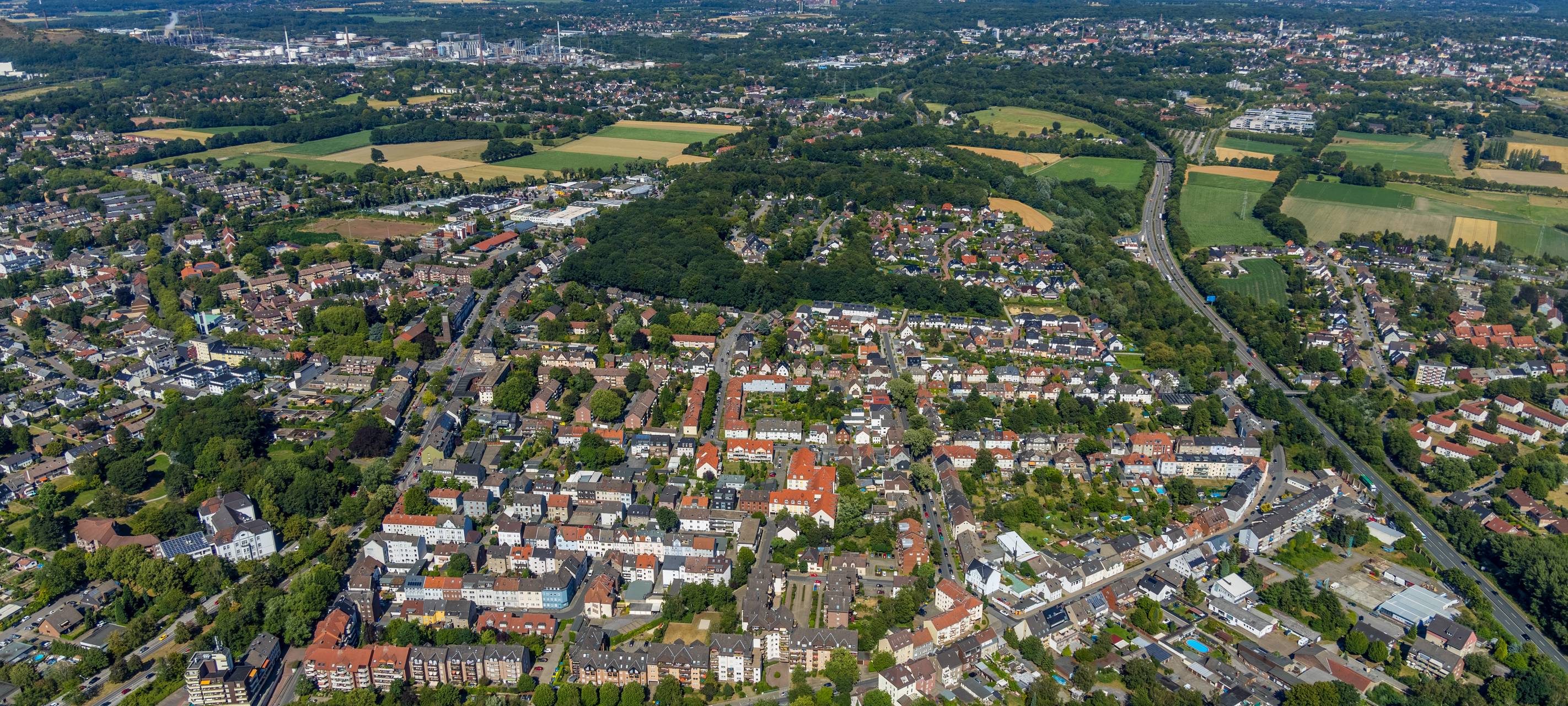 Die B224 in Gladbeck aus der Luft