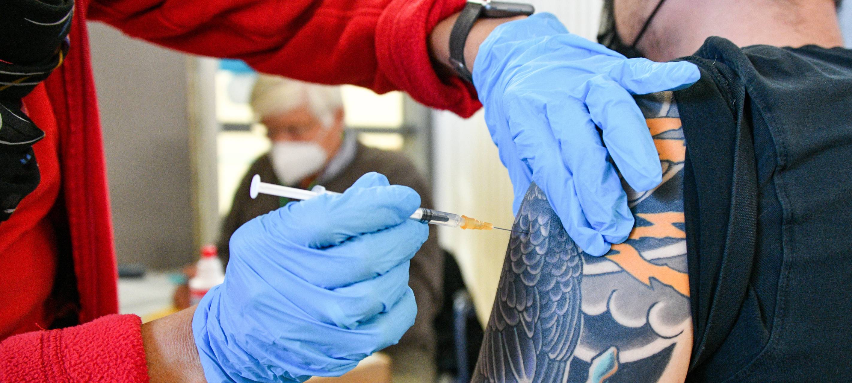 Corona-Impfung im Impfzentrum Bottrop