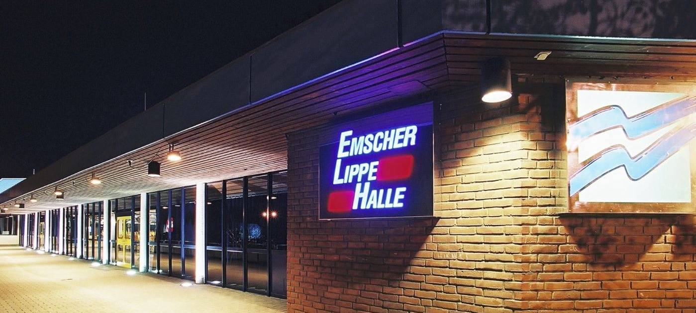 Die Emscher-Lippe-Halle Gelsenkirchen von außen