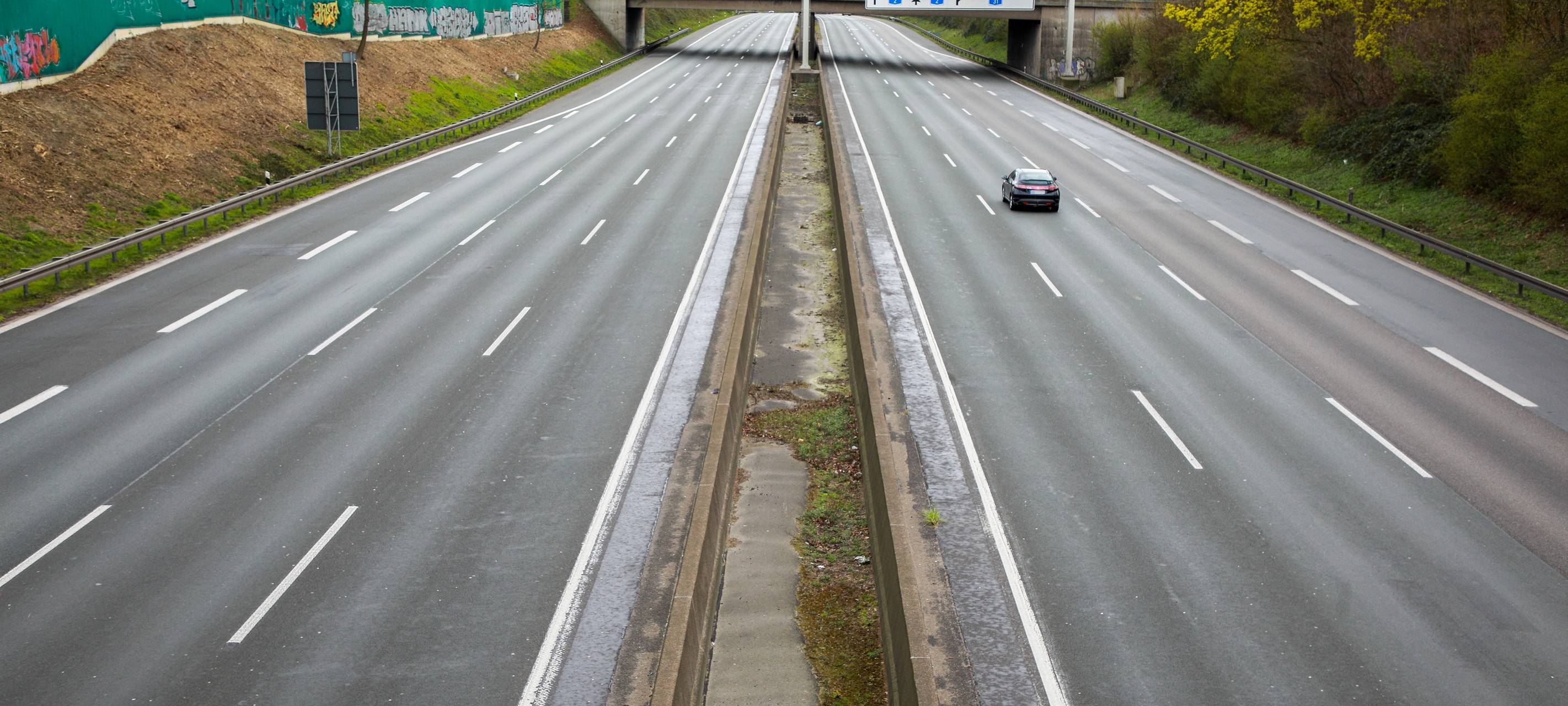Die A2 zwischen Bottrop und Oberhausen