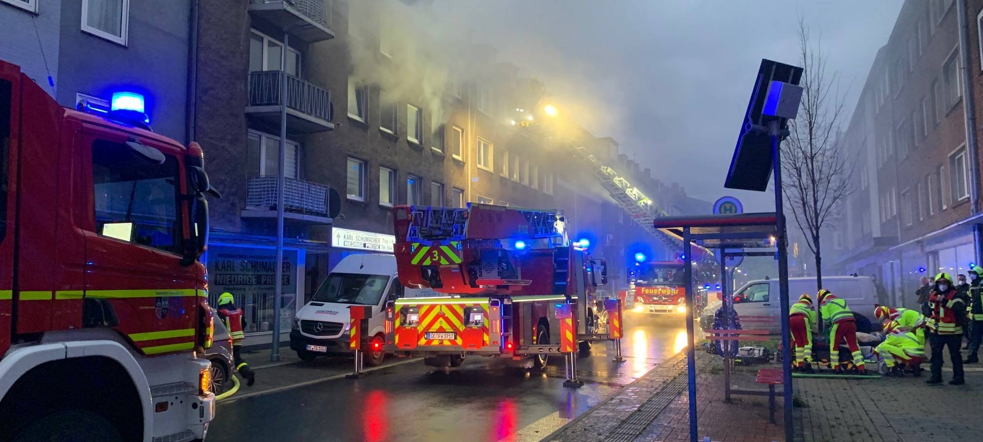 Feuerwehreinsatz an der Schalker Straße in Gelsenkirchen