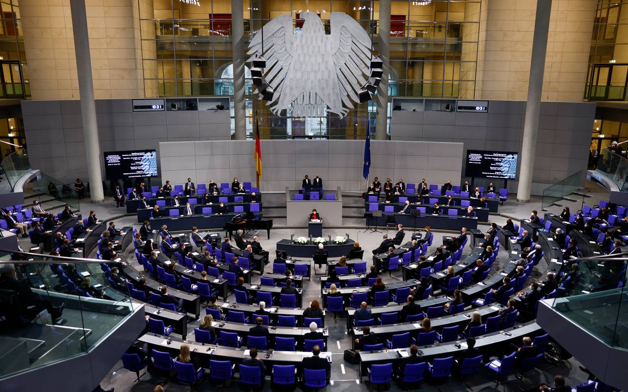 Im Plenarsaal des Deutschen Bundestags