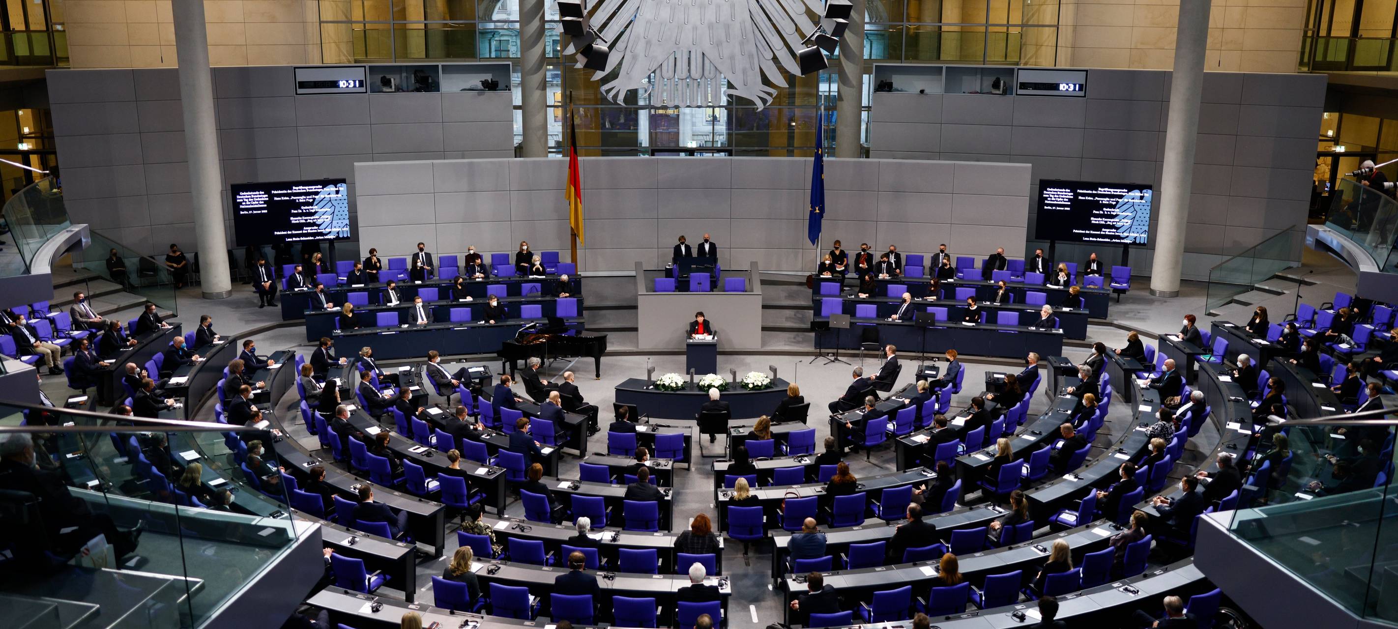 Im Plenarsaal des Deutschen Bundestags