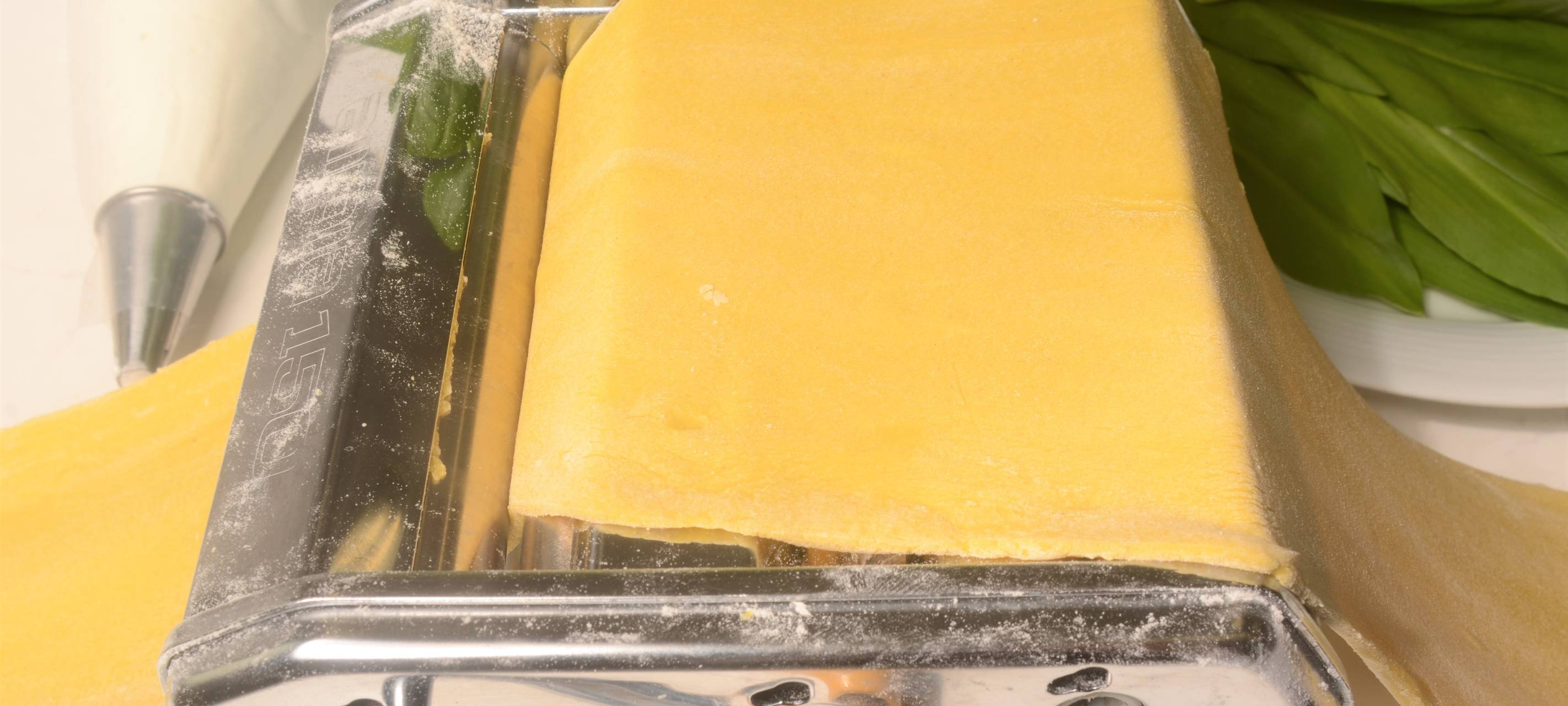 Offene Ravioli mit Feta-Käse und Spinat