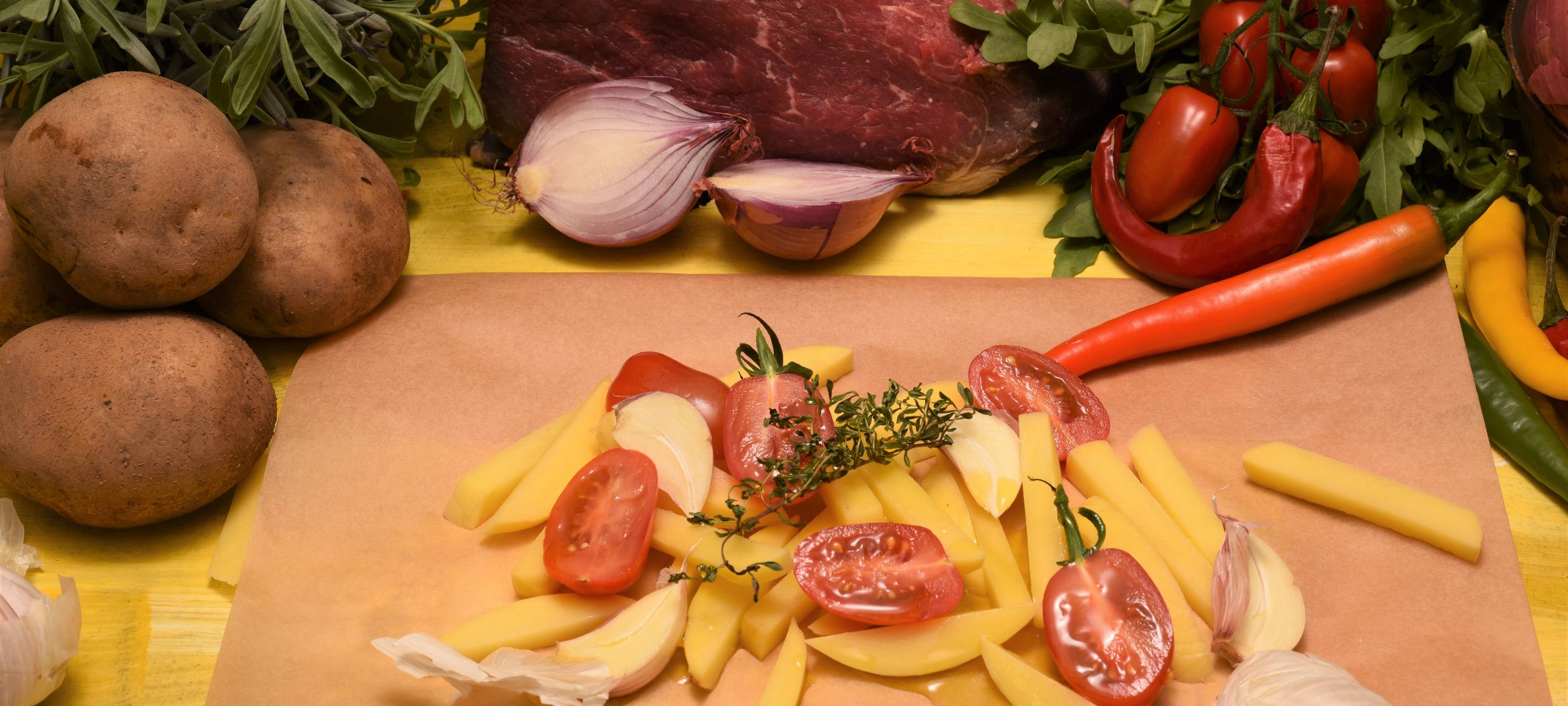 "Sloppy Joe" mit toskanischen Pommes