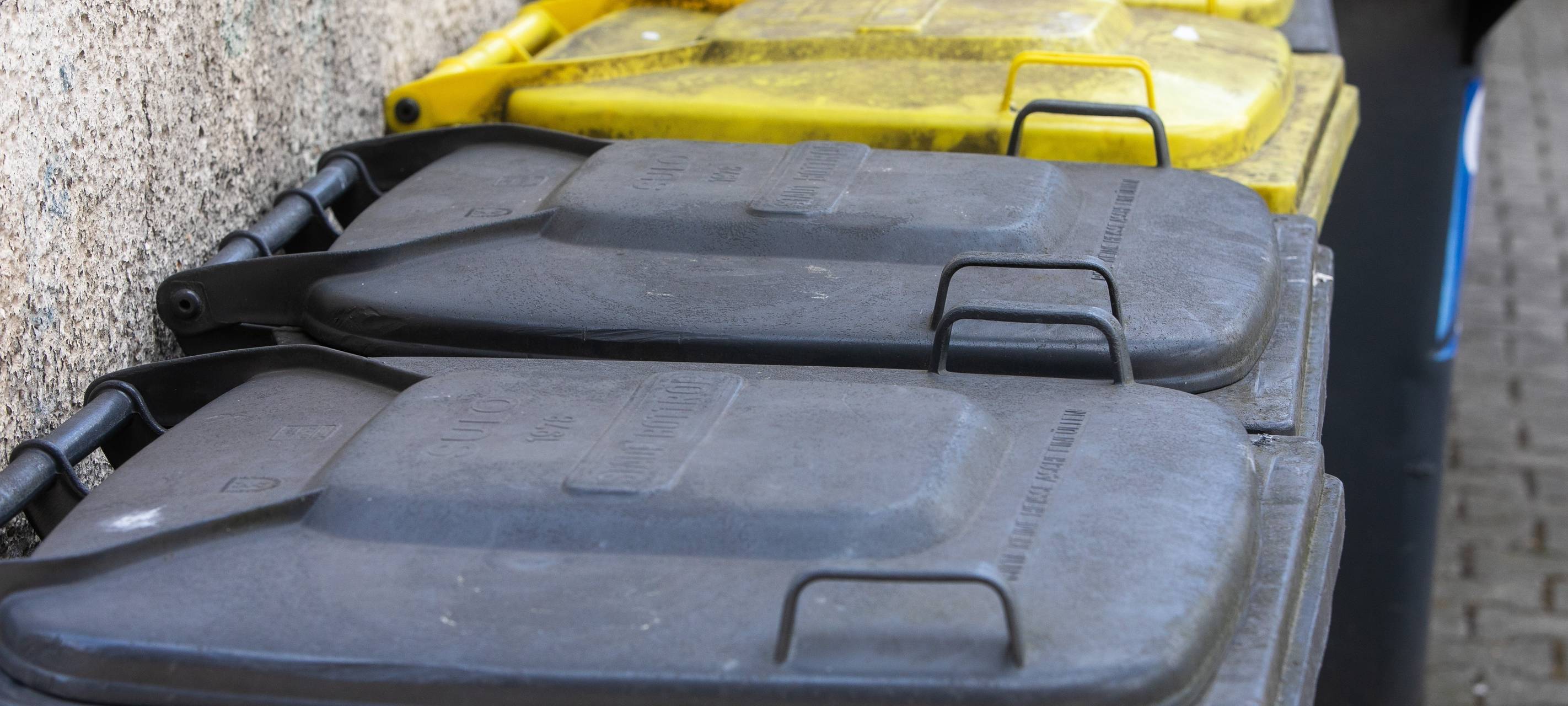 Mülltonnen auf einem Hinterhof