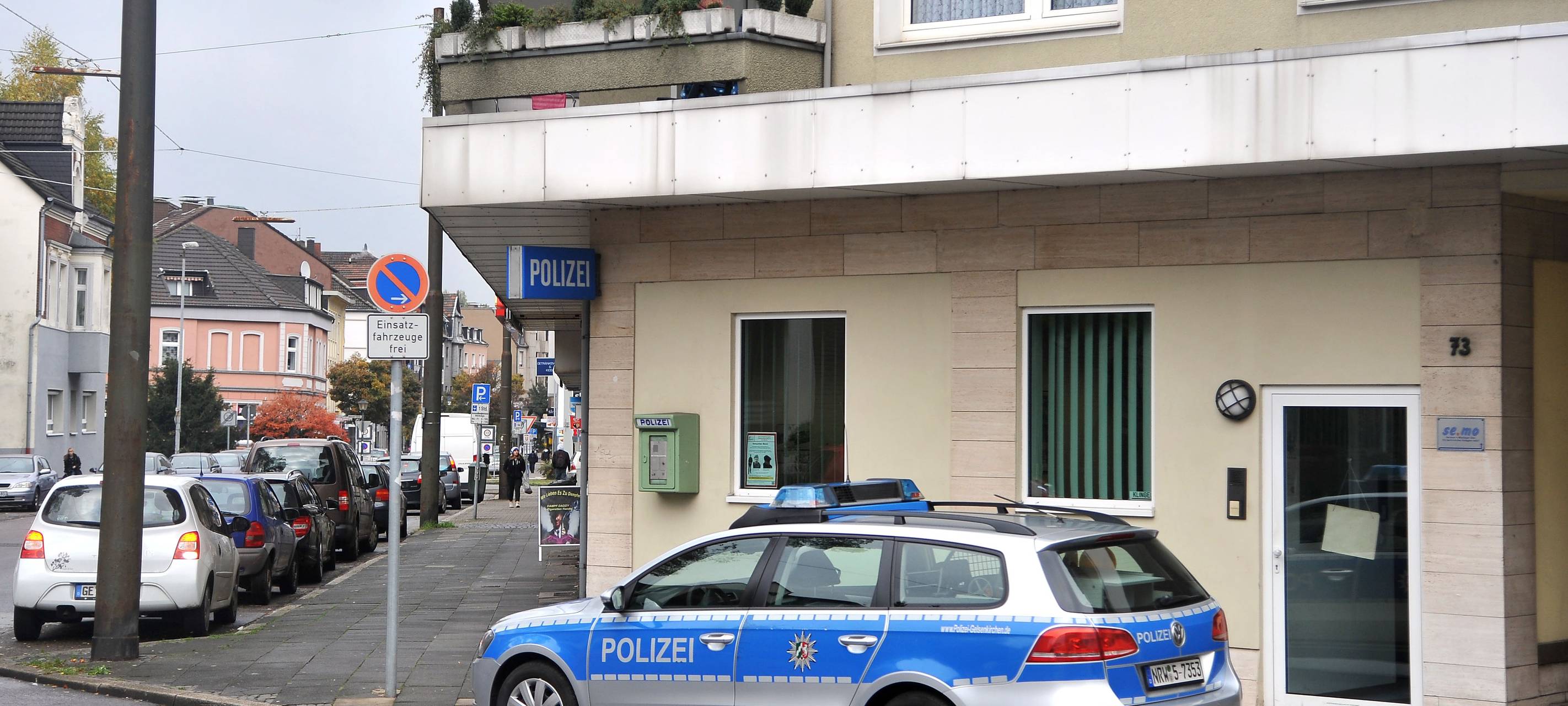 Vor der Polizeiwache in Gelsenkirchen-Horst