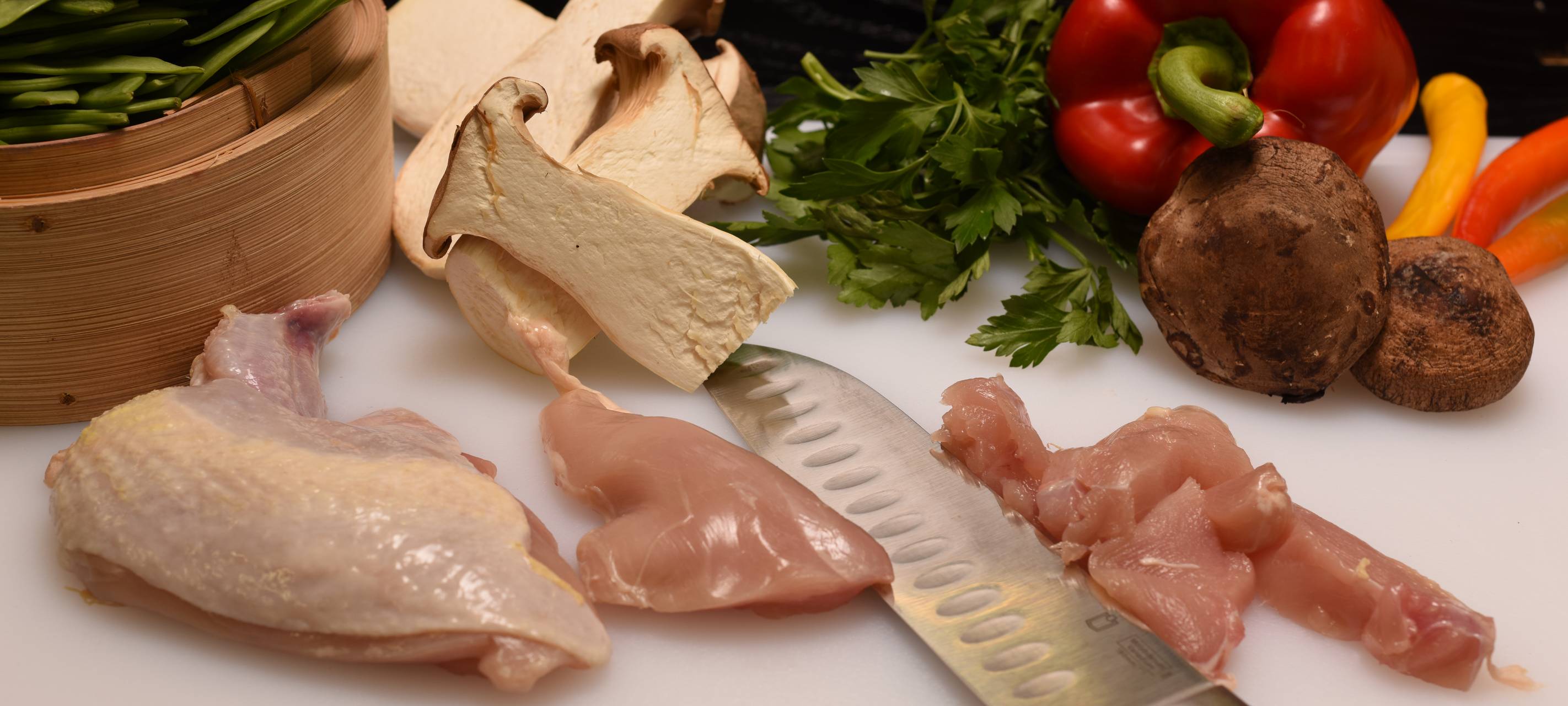 Wokpfanne mit Hähnchen und Basmati Reis