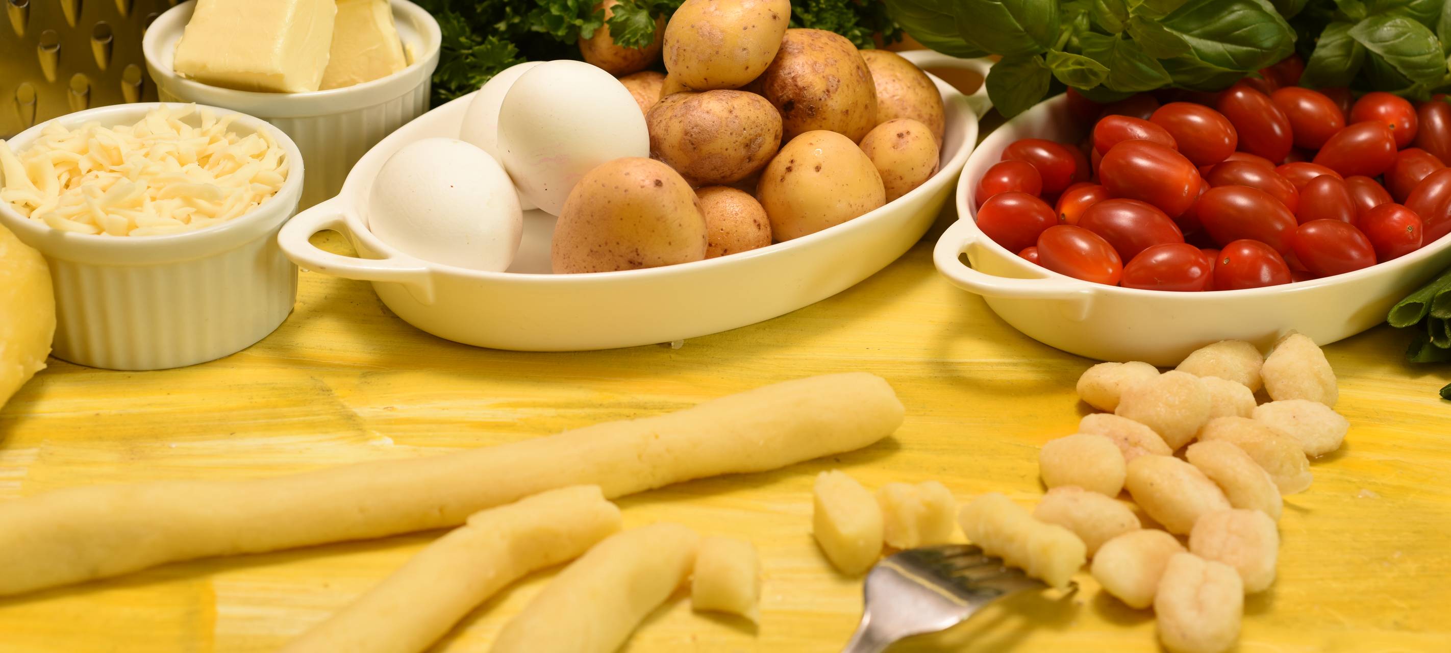 Gnocchi-Auflauf mit Kräutersaitlingen und Lachsfilet