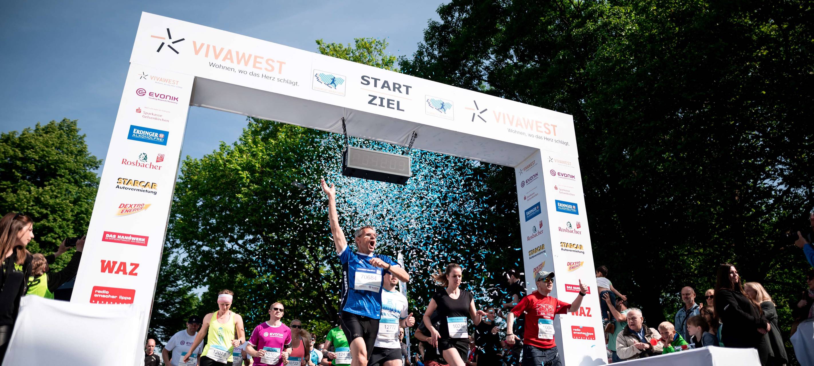 Start-/Ziel-Bereich des 10. Vivawest-Marathons 2022