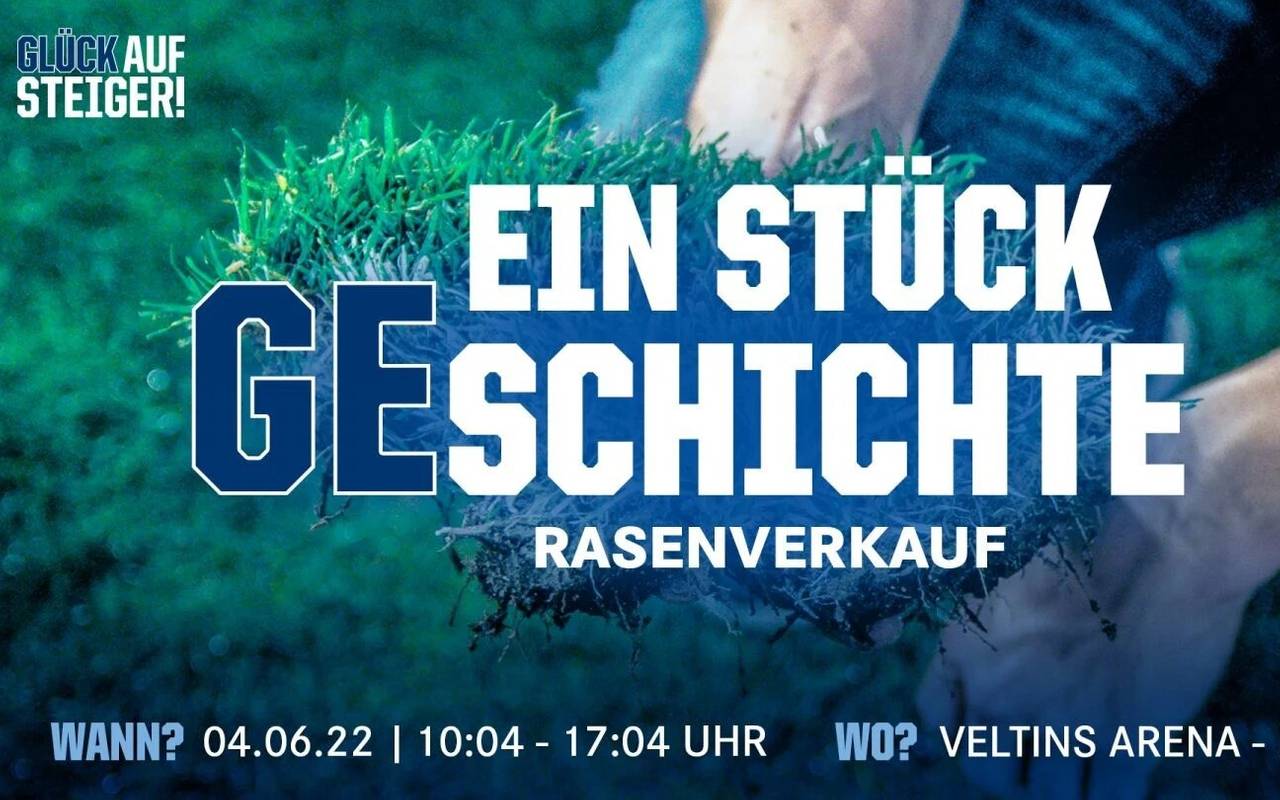 Flyer zum Schalker Rasenverkauf an der Veltins-Arena