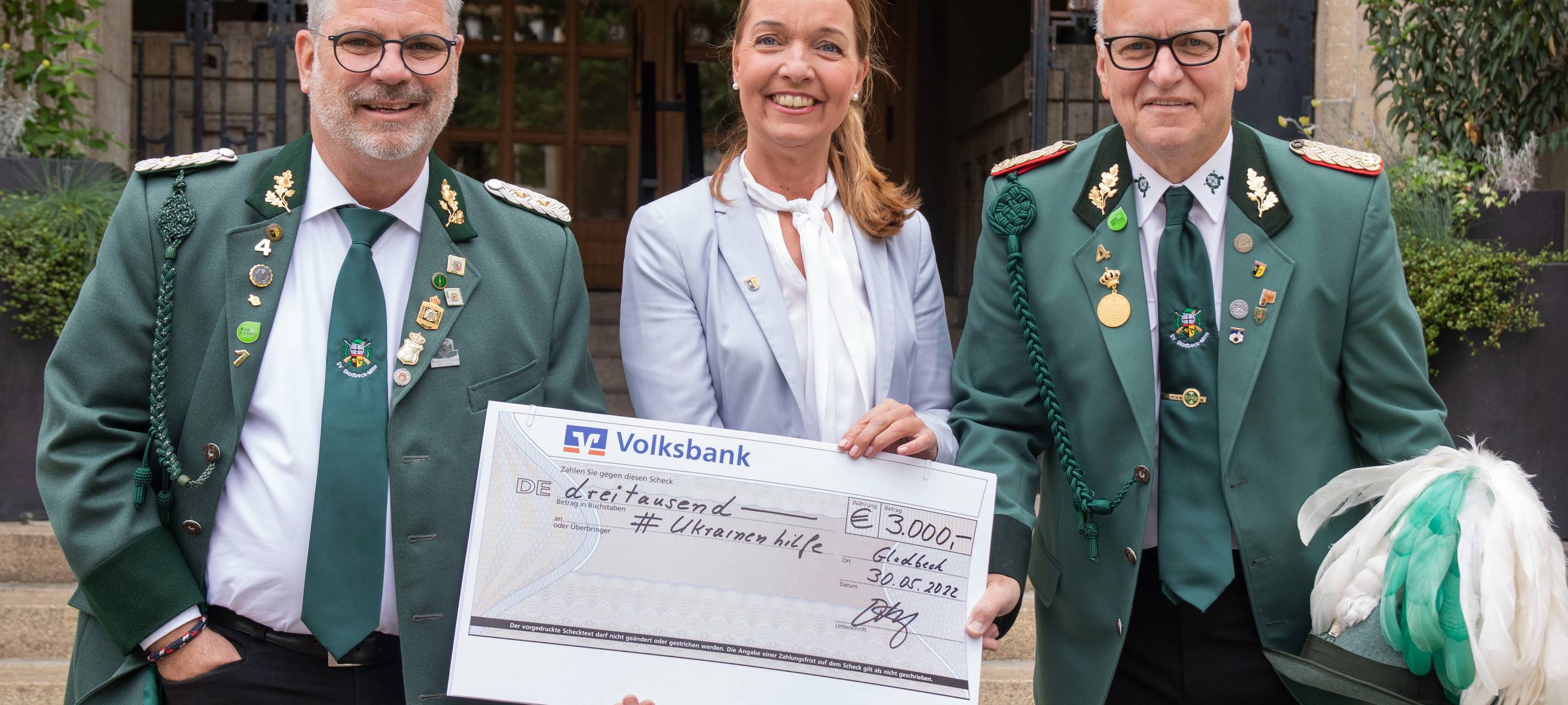 Spende Gladbecker Schützen für Ukraine-Hilfe