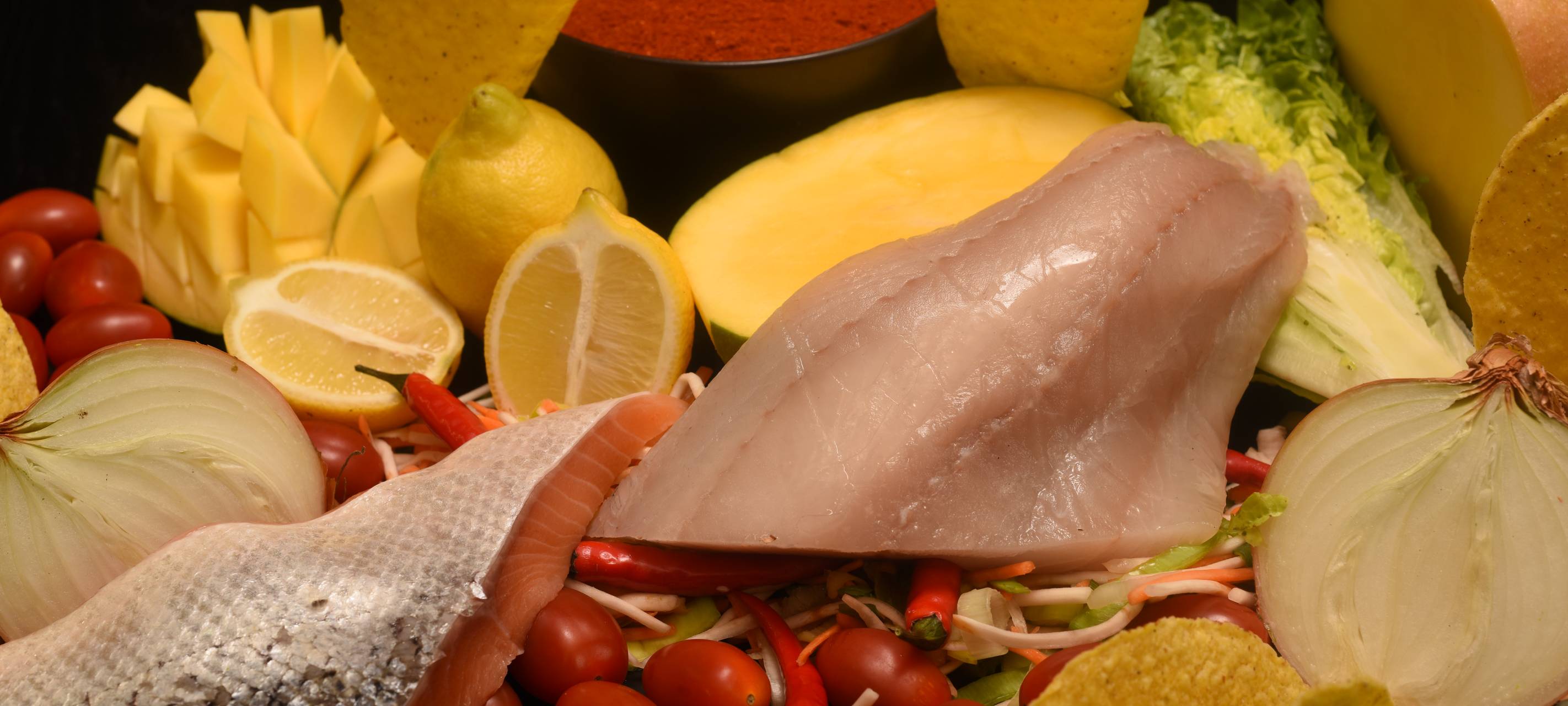 Mexikanische Tacos mit Seelachs, Wasabi und Römersalat