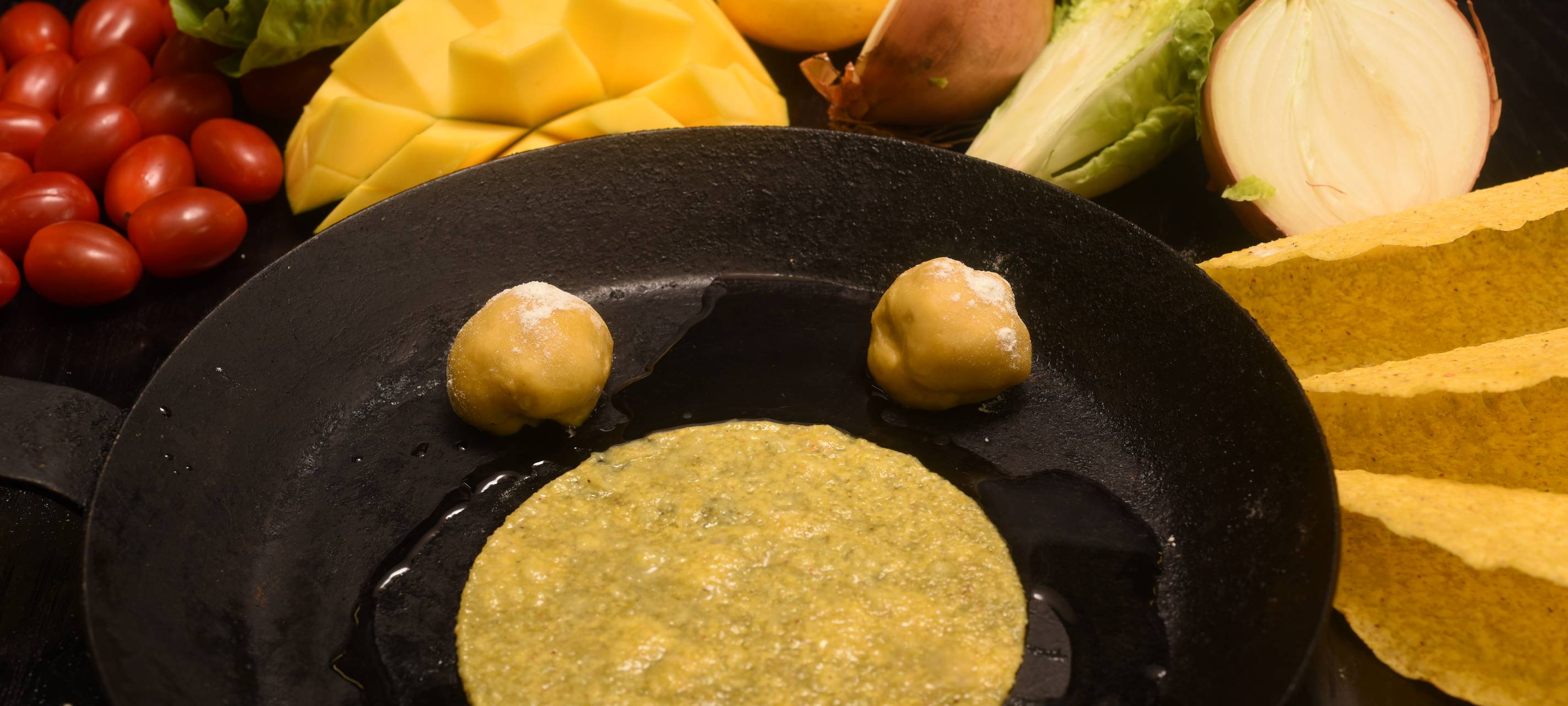 Mexikanische Tacos mit Seelachs, Wasabi und Römersalat
