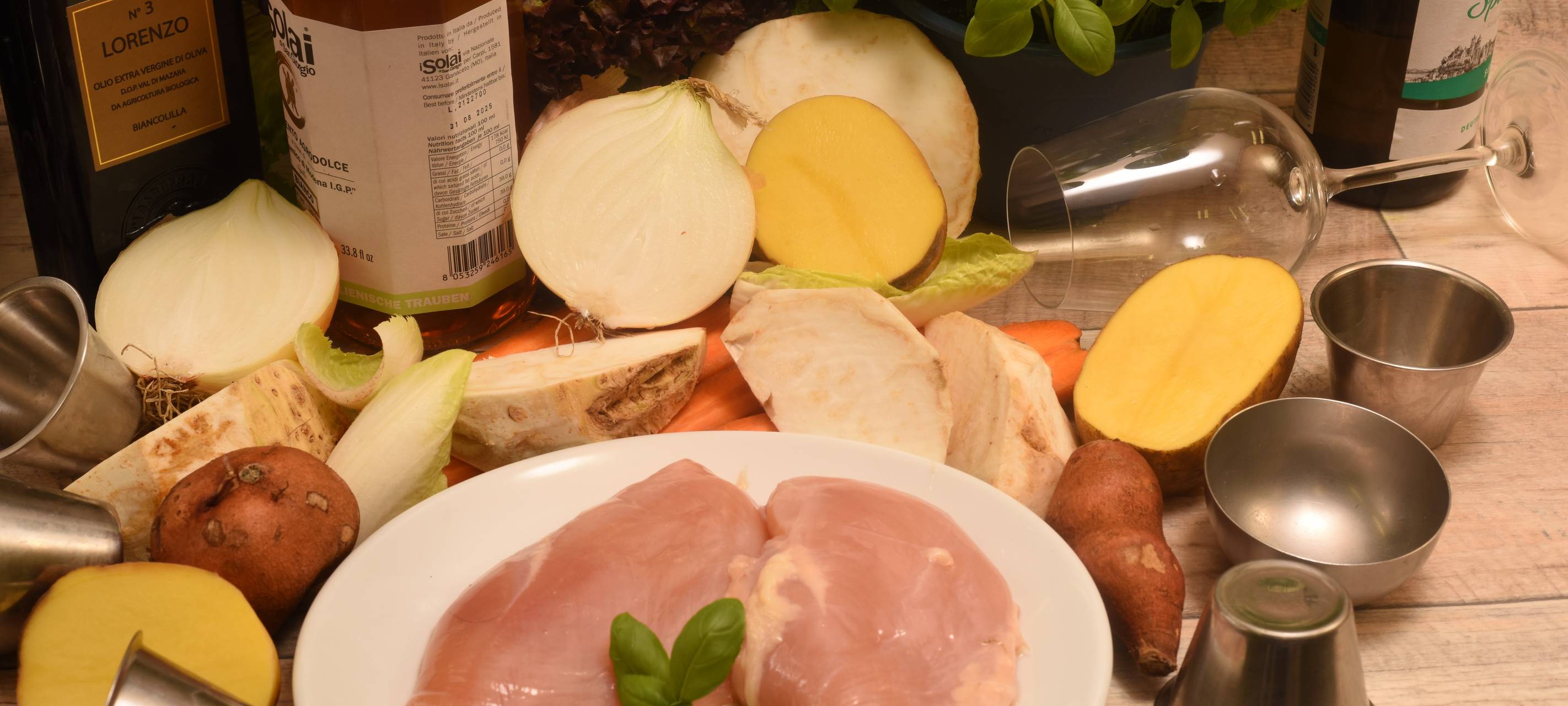 Kartoffelsalat mit Hähnchen