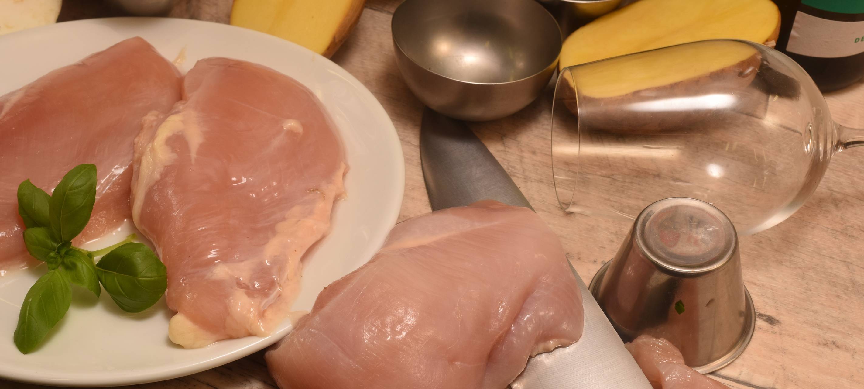 Kartoffelsalat mit Hähnchen