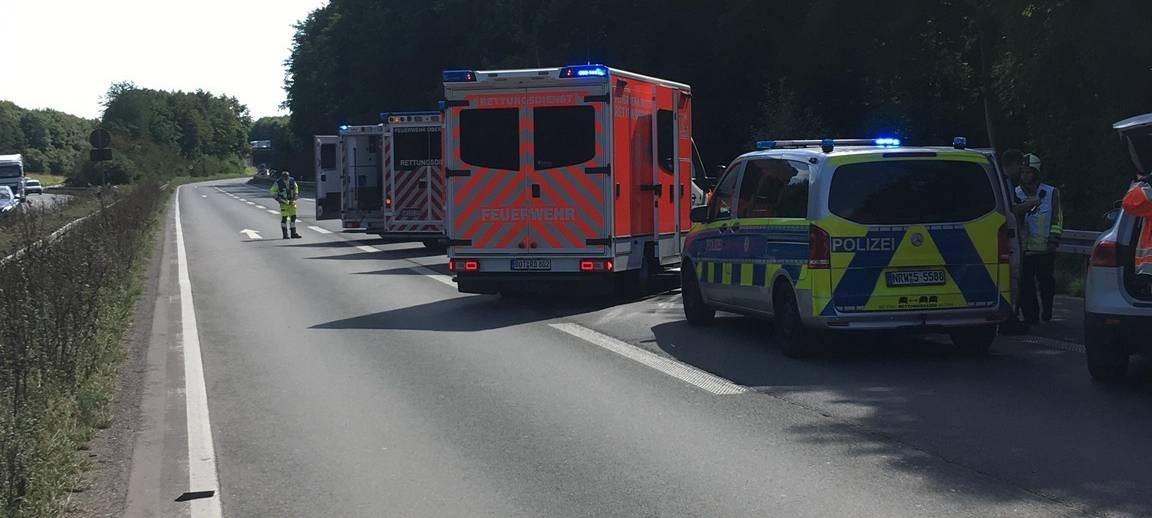 Unfall auf der A31 bei Bottrop