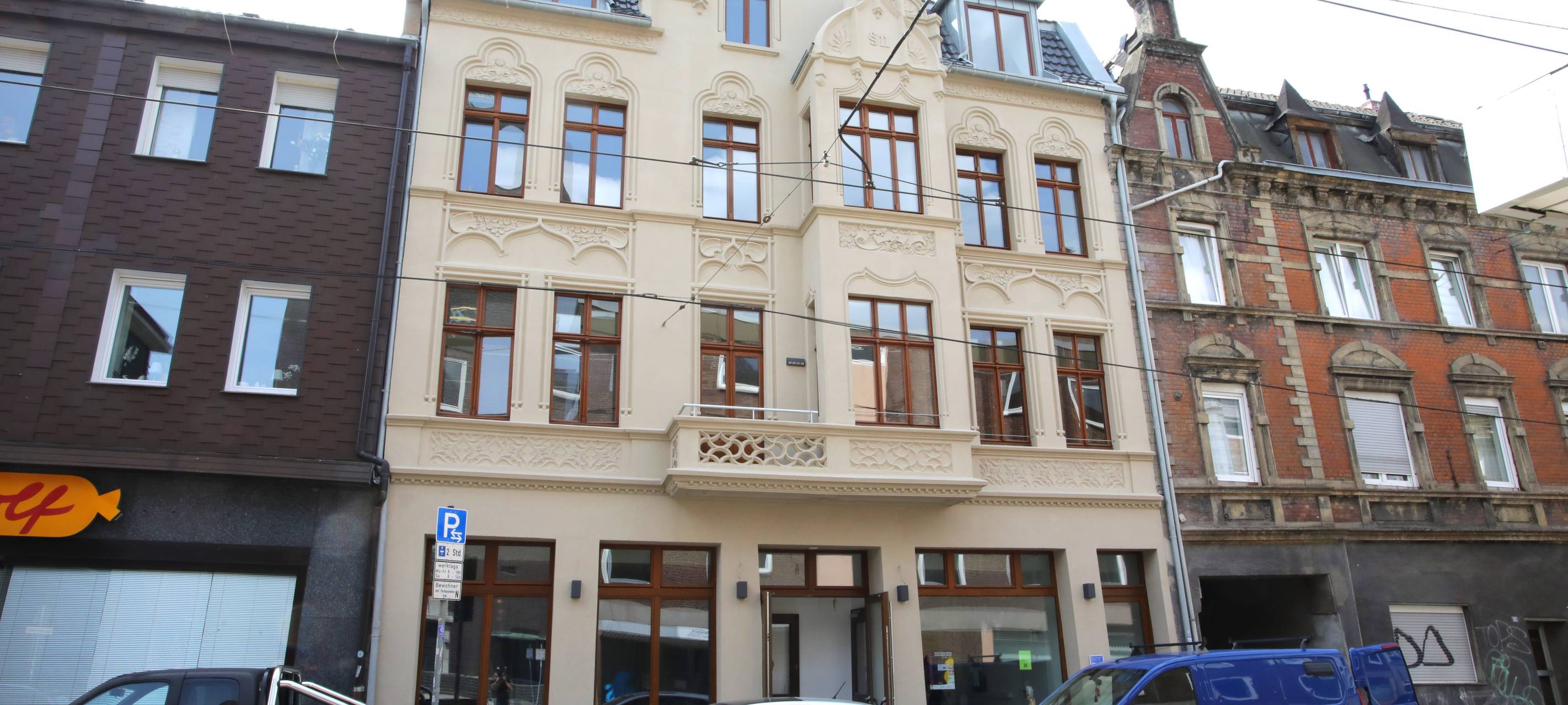 Das sanierte Haus Reichstein auf der Bochumer Straße in Gelsenkirchen