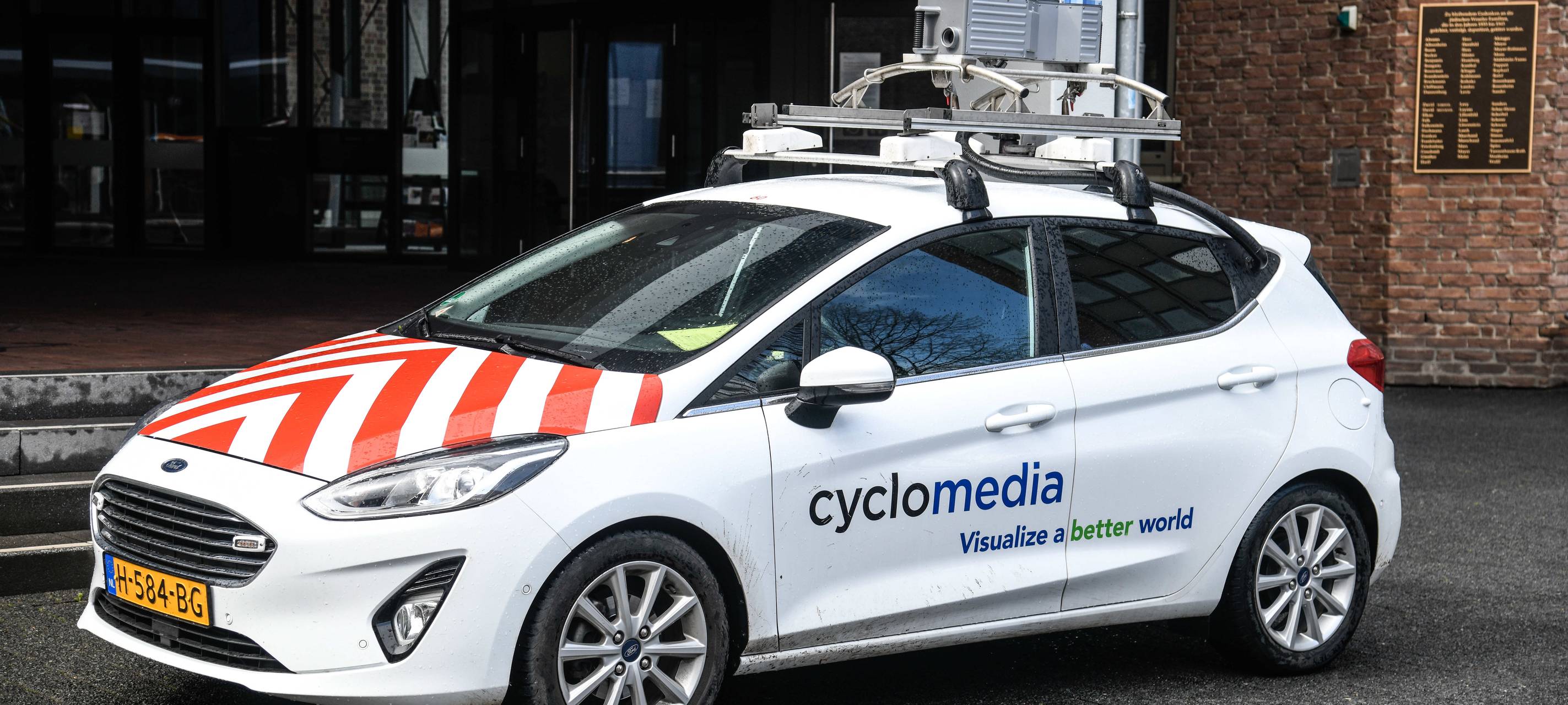 Ein Vermessungsfahrzeug von Cyclomedia