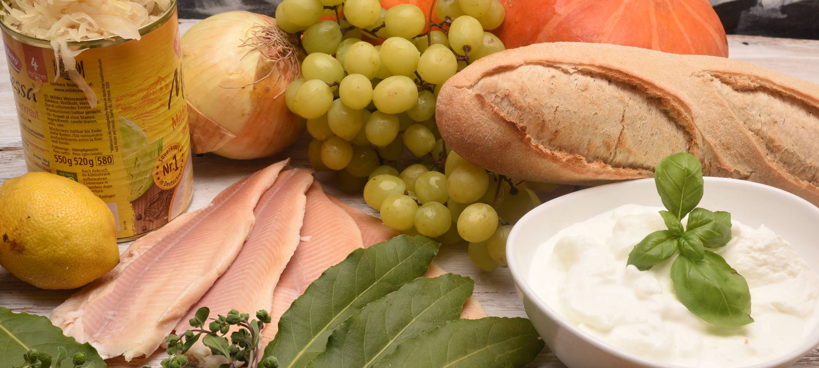 Sauerkrautsuppe mit Forelle