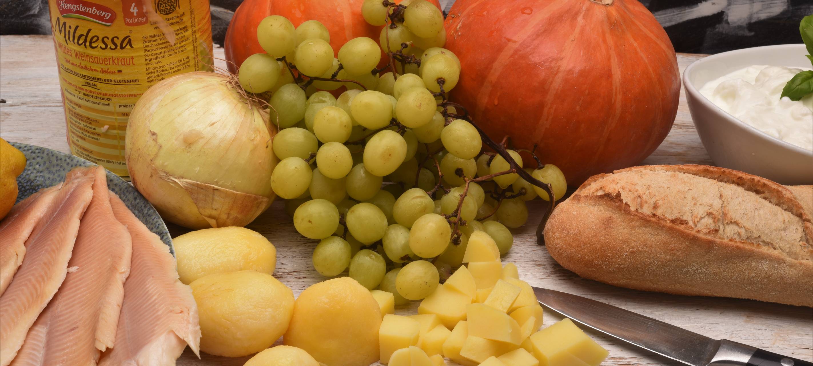 Sauerkrautsuppe mit Forelle