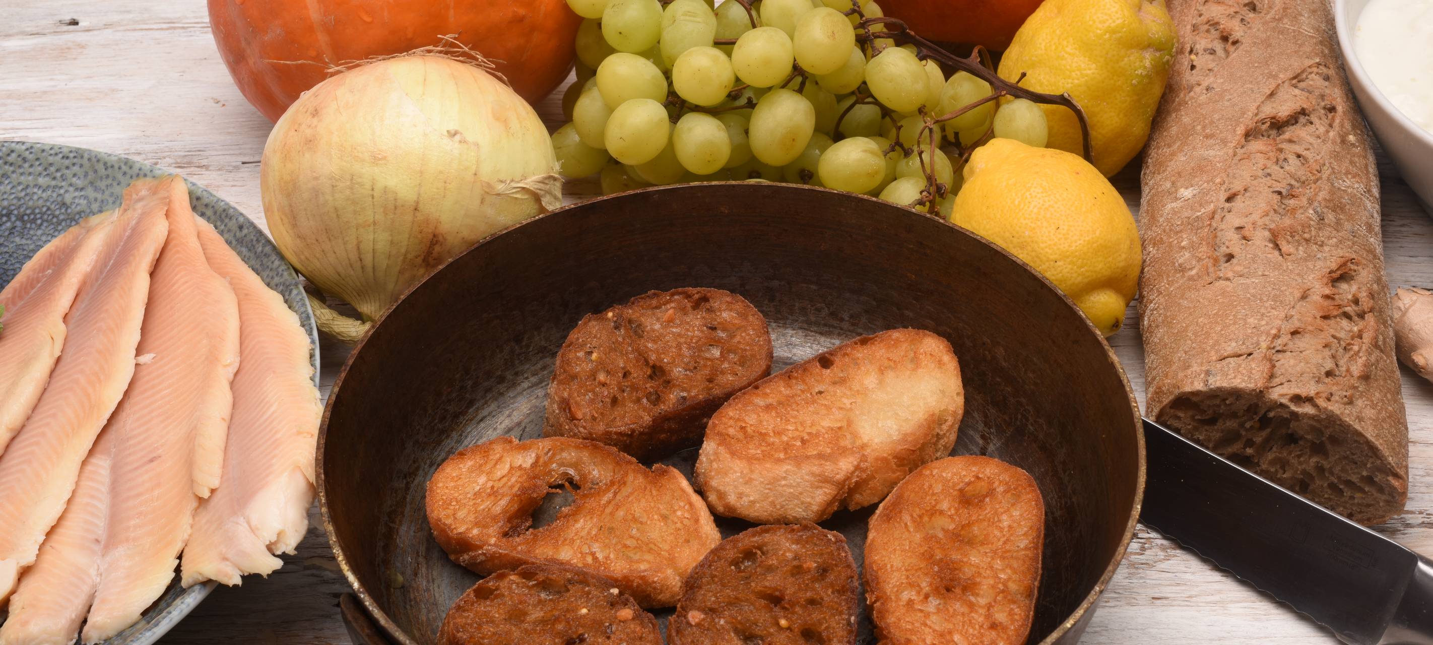 Sauerkrautsuppe mit Forelle