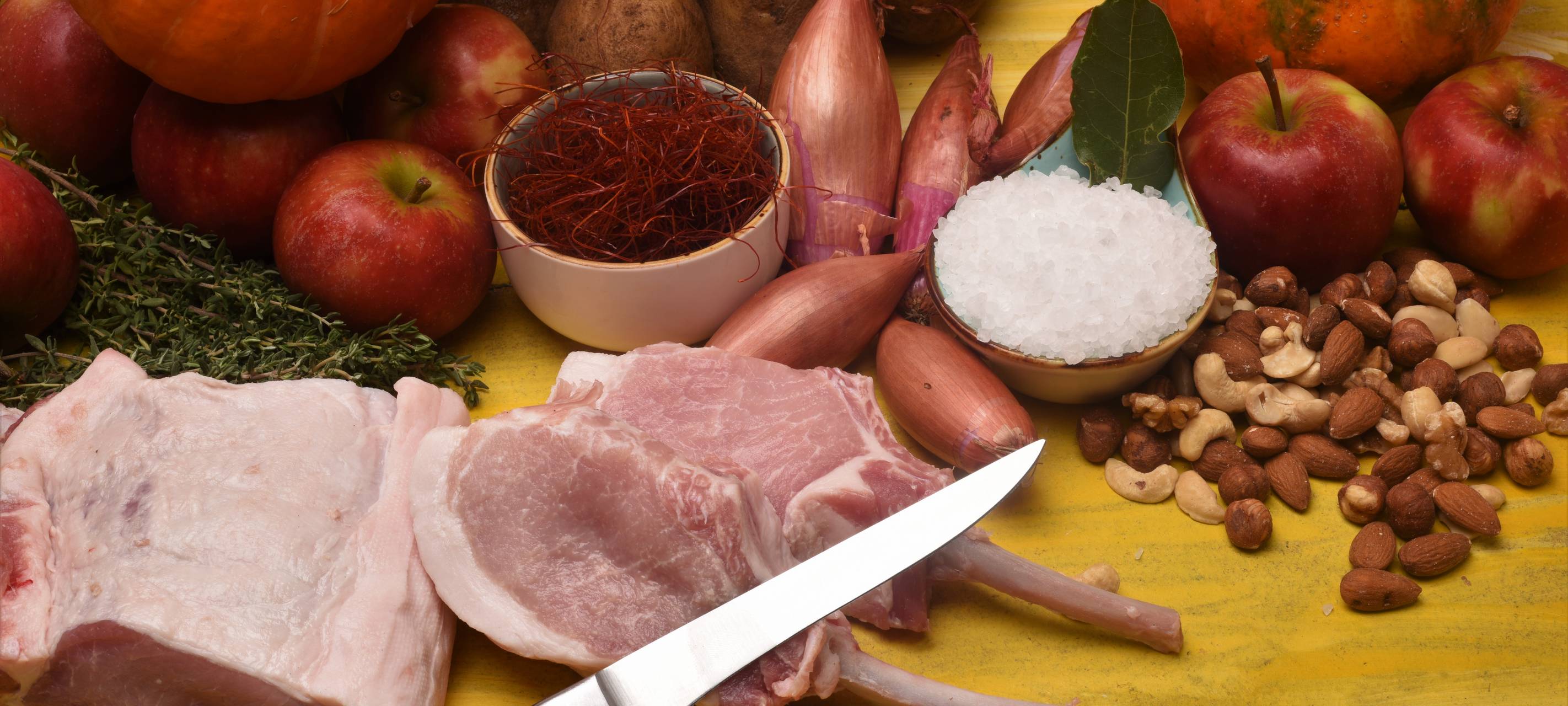 Kotelett vom Schwein mit Hokkaido-Kürbis